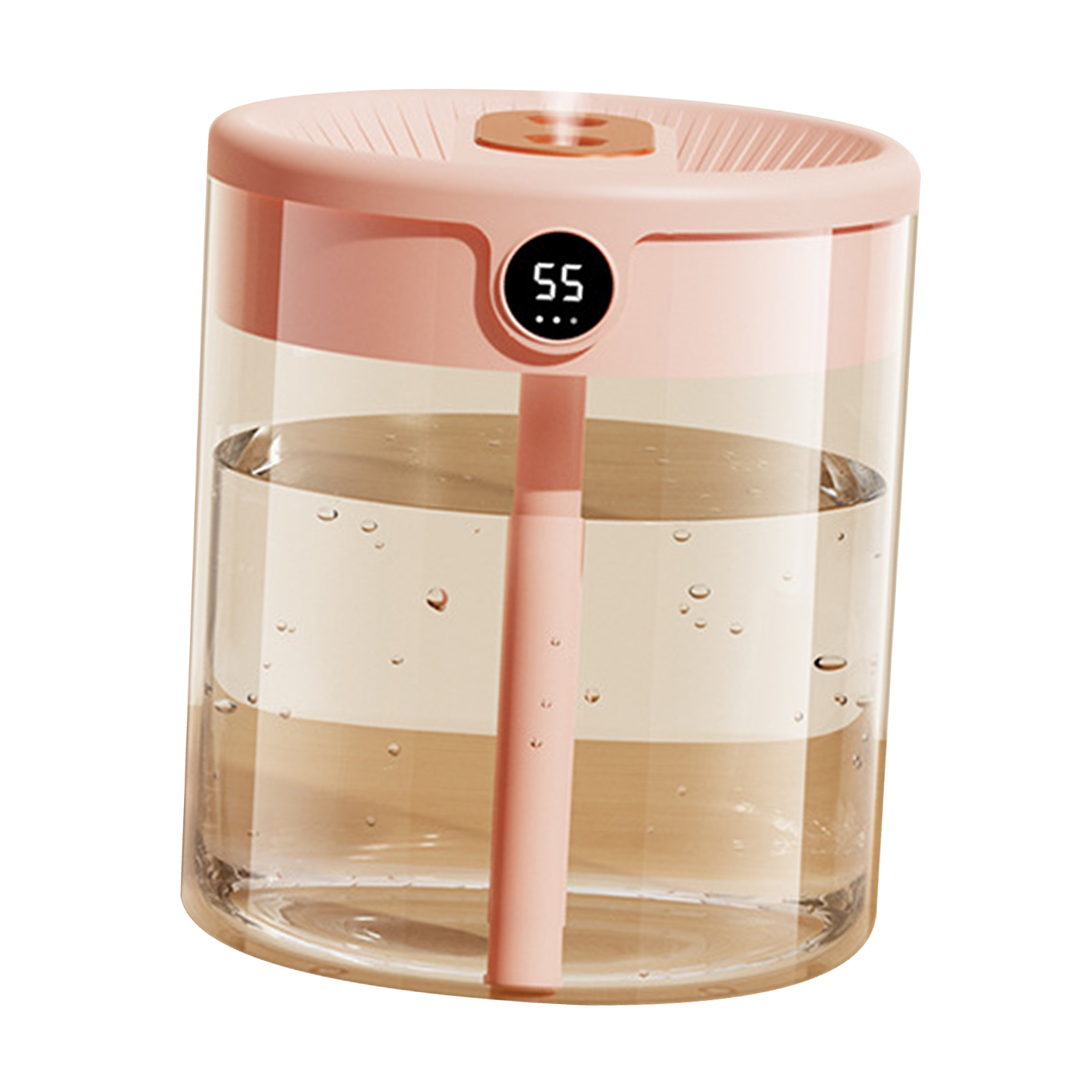 2-liter-luftbefeuchter Mit Doppeldüse, Usb-anschluss, Lcd-anzeige, Großem Fassungsvermögen Und Aromaöl-diffusor Für Zuhause Und Schlafzimmer (rosa)