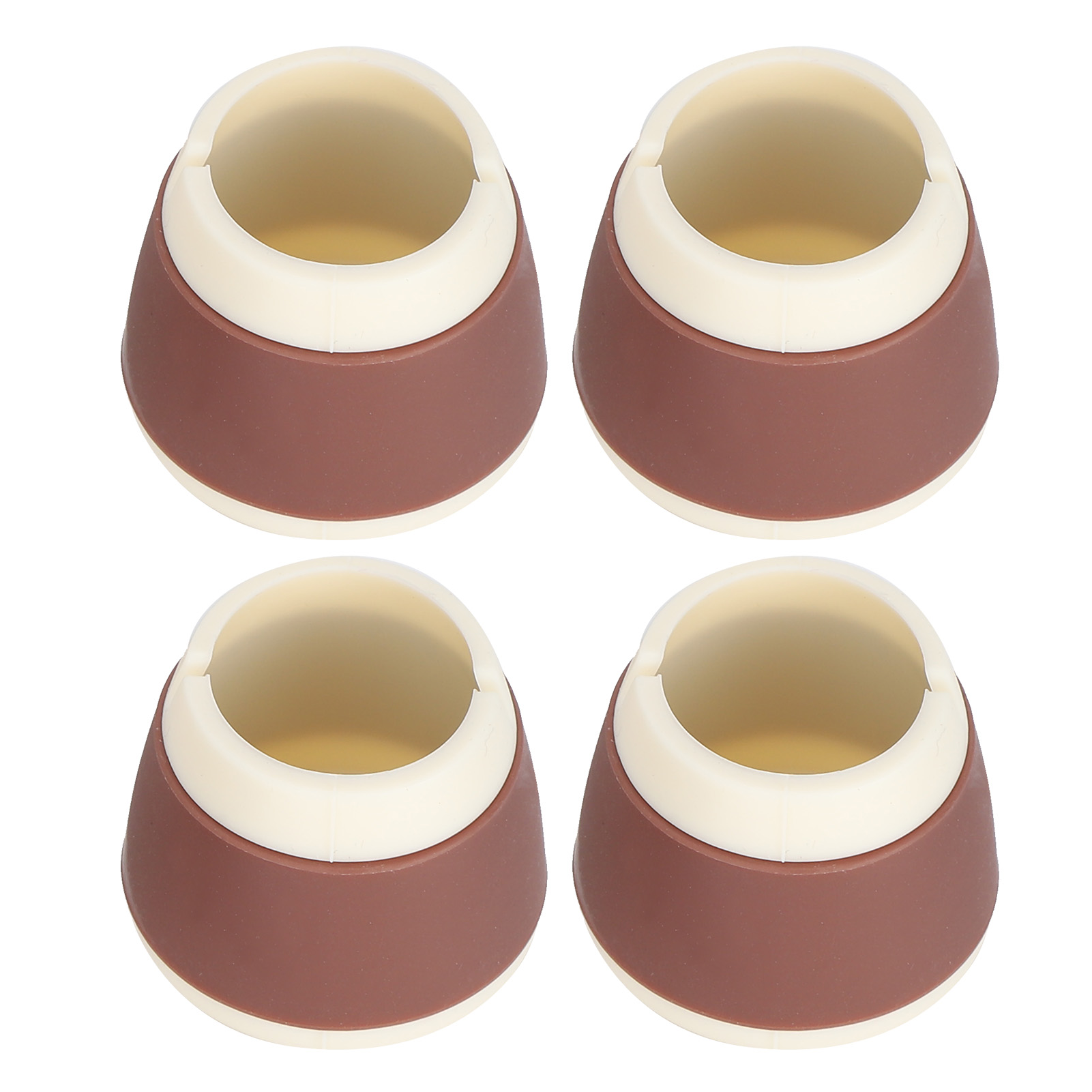 Runde, Rutschfeste Silikonpads (3,3 X 4 X 4 Cm) Für Stuhl- Und Tischbeine, Kaffeebraun