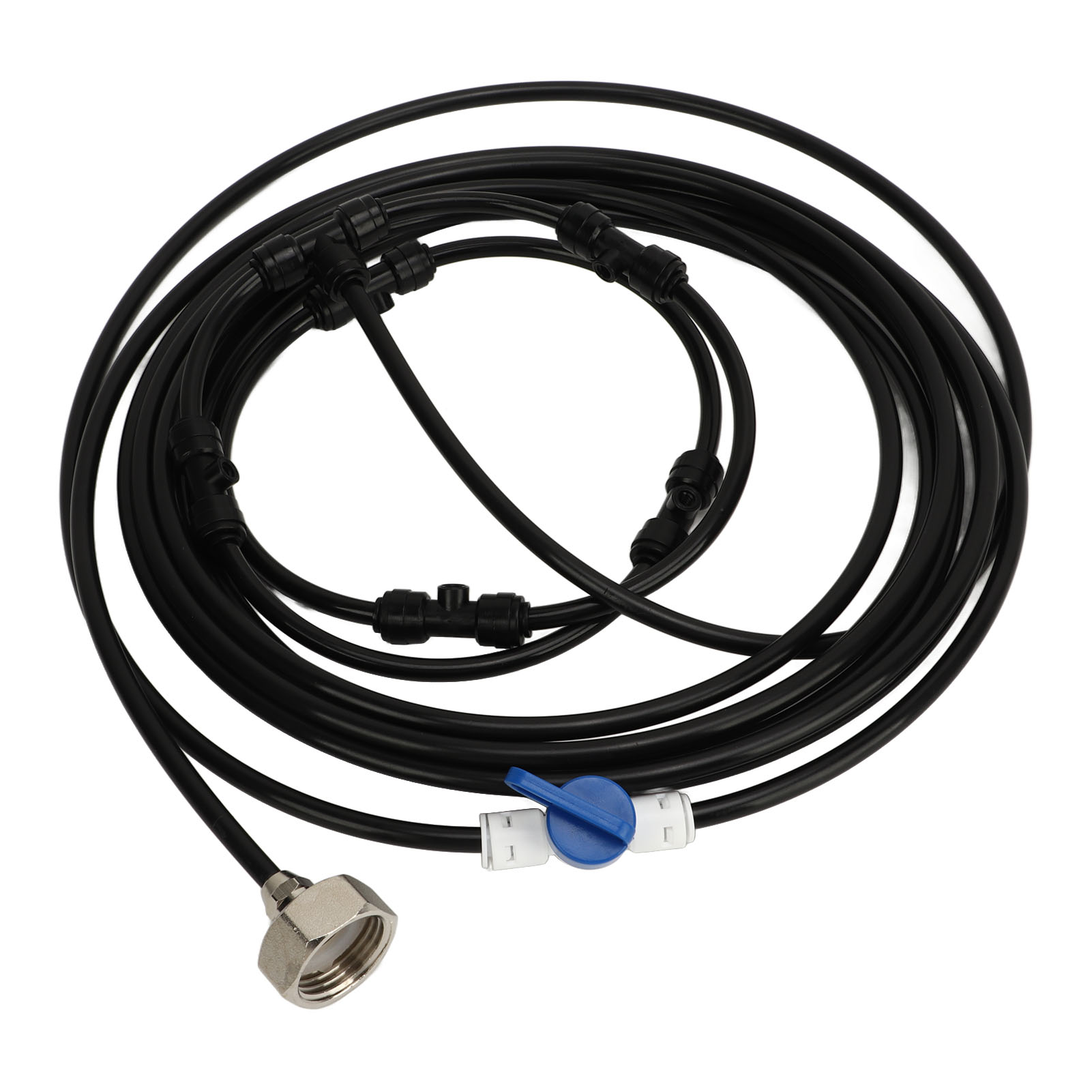 Sprühnebel-set Mit 3/4"-adapter, 6 M Schlauch, 6 Düsen, Zur Kühlung Von Terrassen, Gärten, Gewächshäusern Und Für Den Außenbereich, Us-standardgewinde