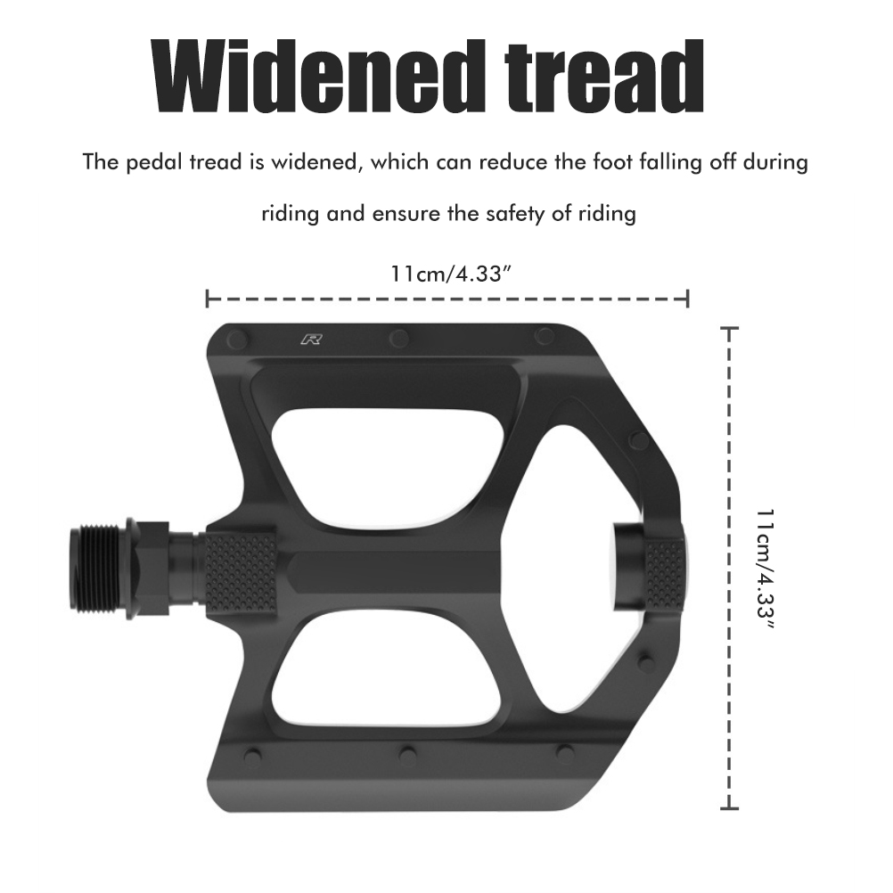 Paar Mountainbike-pedale Aus Aluminiumlegierung, Beleuchtet, Rutschfest, Mit Du-lagern, Breite, Flache Pedale Für Rennrad Und Mountainbike