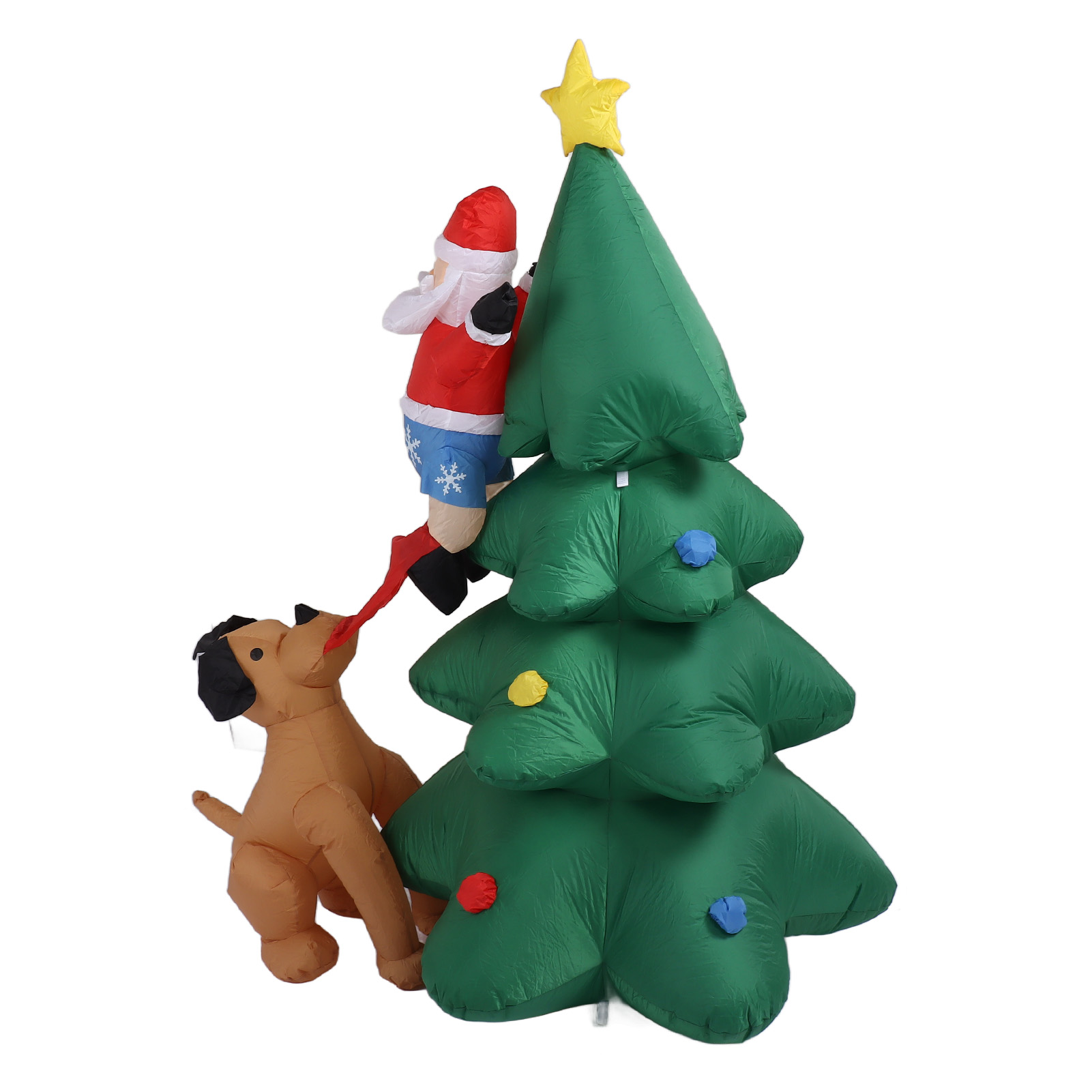 Aufblasbarer 1,8 M Hoher Weihnachtsbaum Mit Lichterkette, Leisen Hochleistungslüftern, Aufblasbare Weihnachtsdekoration Für Drinnen Und Draußen, Garten/rasen, Eu-stecker 100–240 V