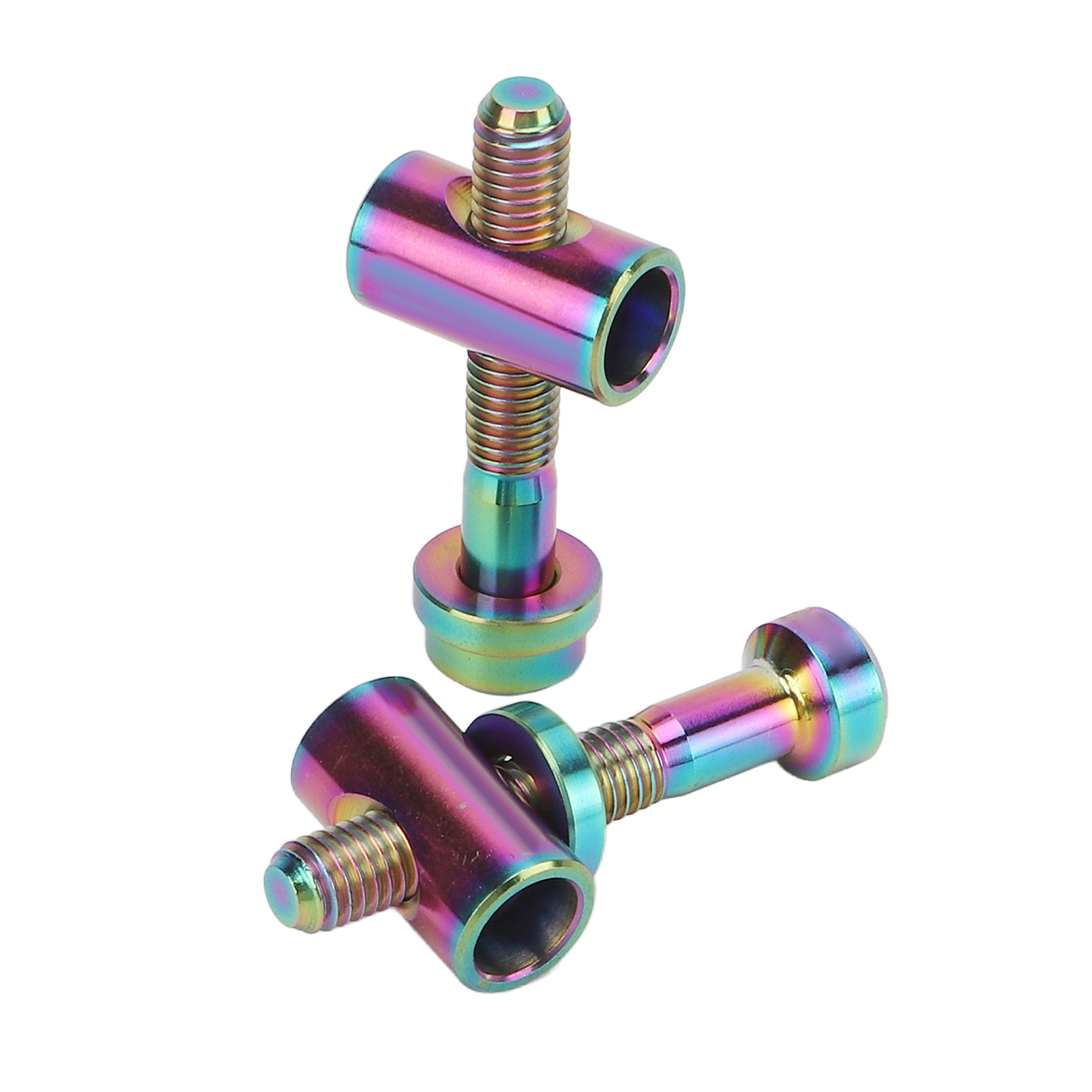 Stück Risk Titan-fahrradsattelstützenschrauben M5x30mm, Regenbogen-sattelstützenbefestigung