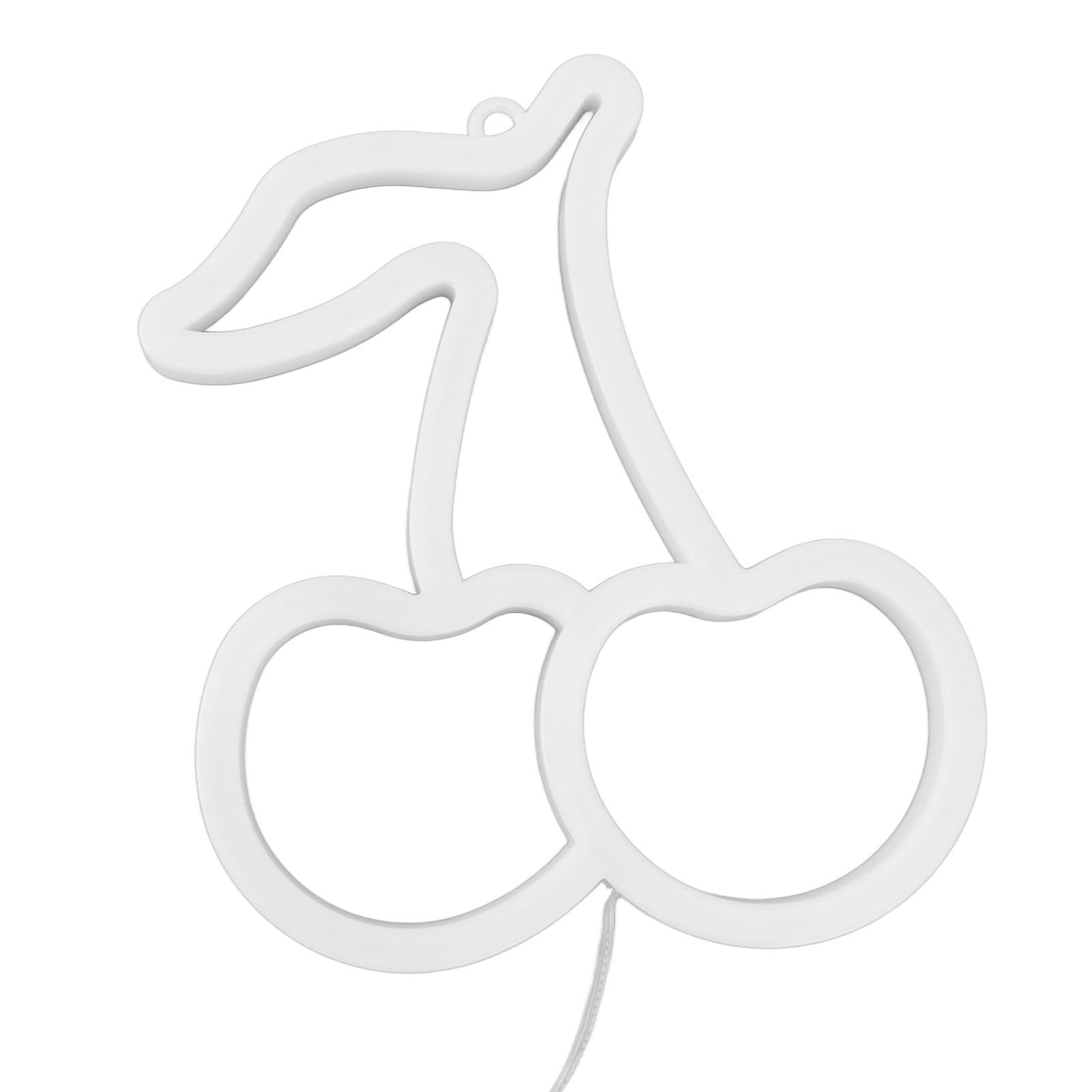 Pinkfarbene Led-neonlampe In Kirschform, Fruchtige Wanddekoration Für Hochzeiten Und Partys, Usb-betrieben, Nachtlicht.