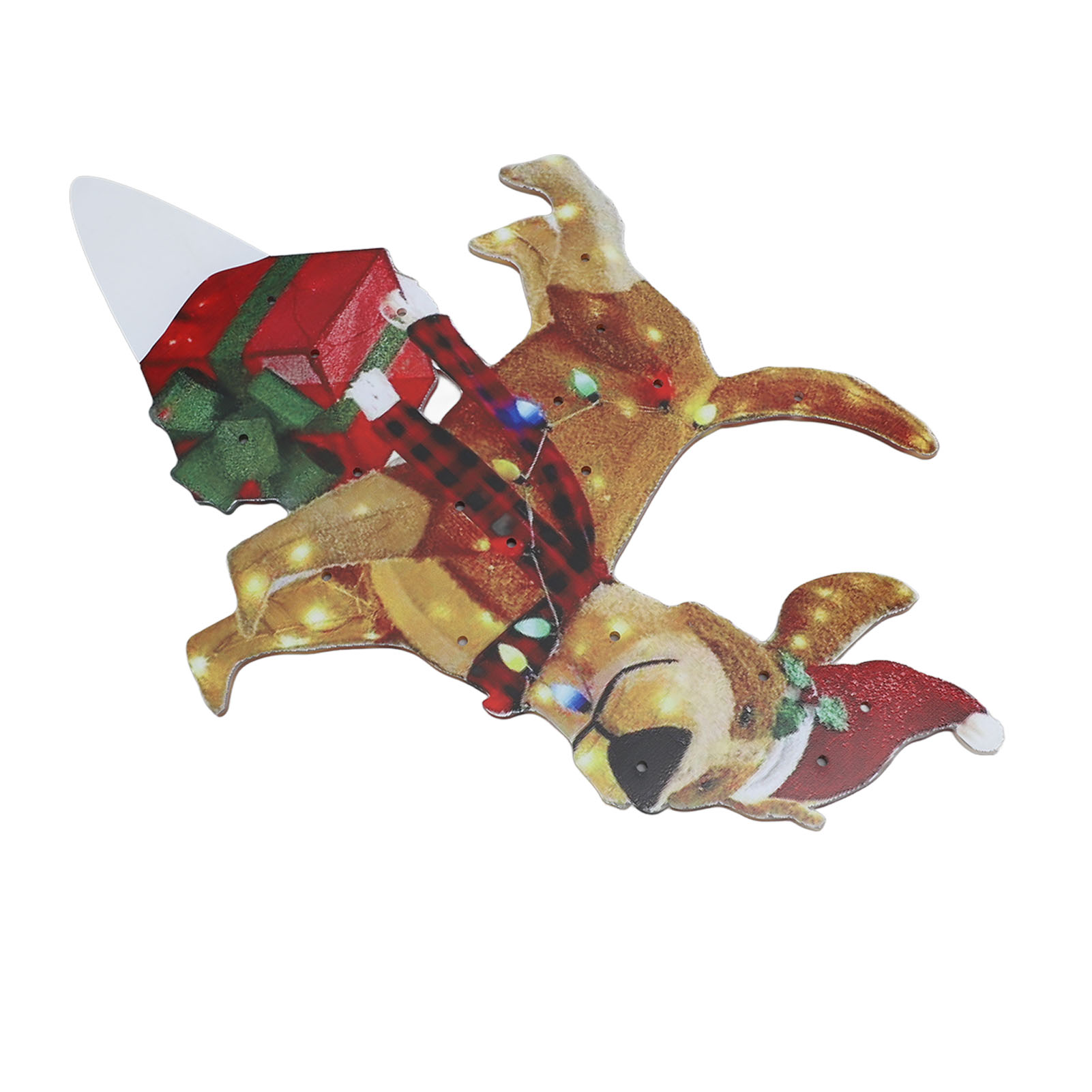 Beleuchtete Weihnachtshunde-dekoration Mit Niedlicher Acryl-lichterkette Für Den Außenbereich, Haustiere Für Veranda Und Garten 06