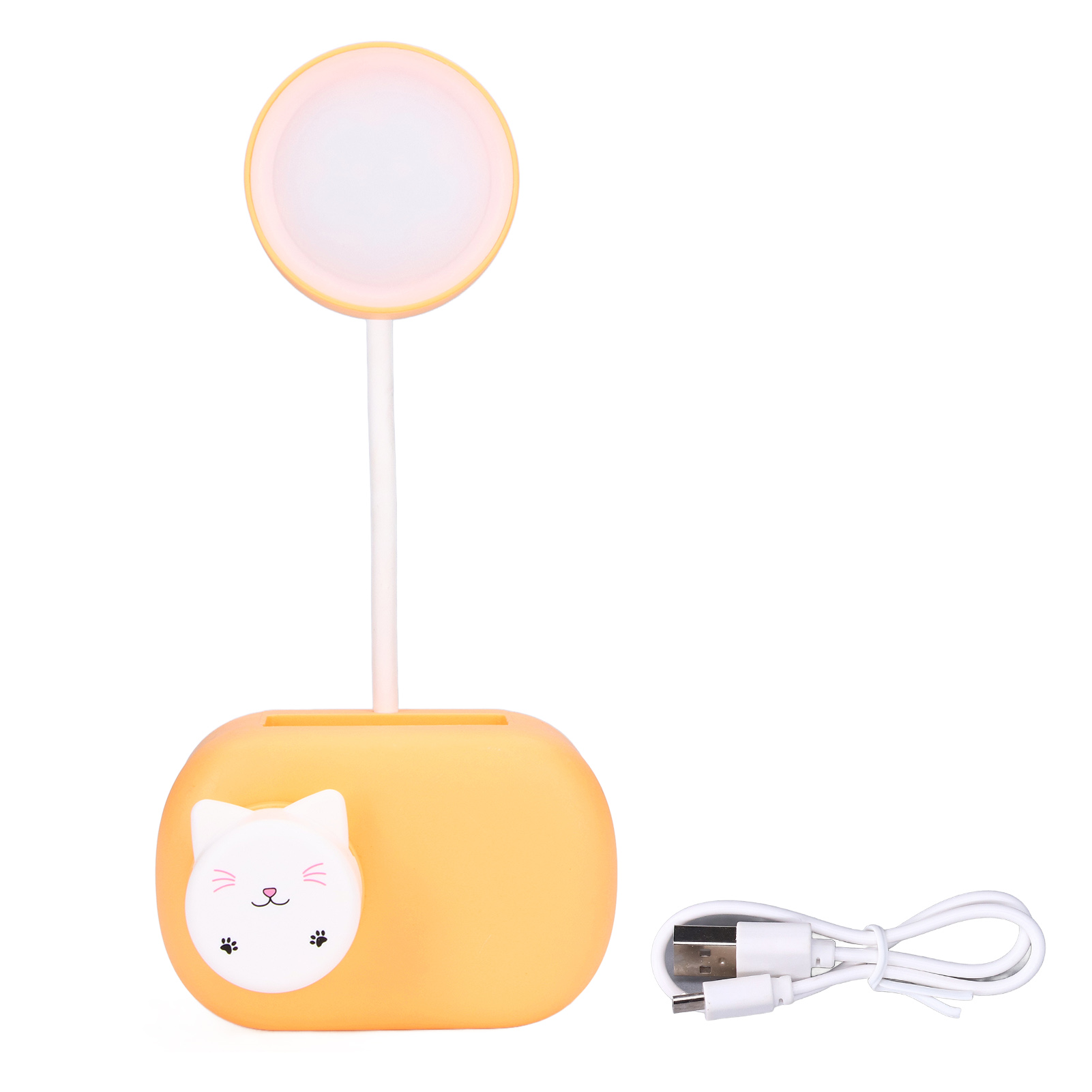 Orangefarbene Schreibtischlampe, Verstellbar, Flexibel, Faltbar, Tragbare Beleuchtung Für Büro Oder Schlafzimmer