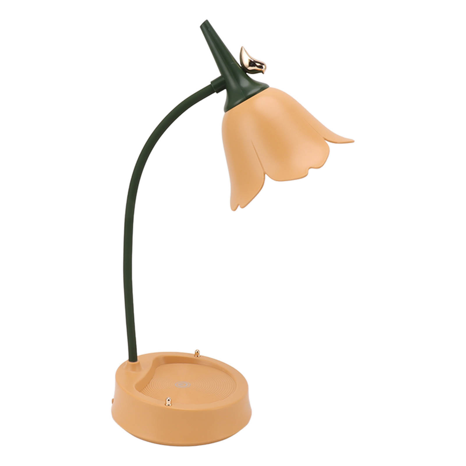 3-w-led-tischleuchte Mit Touch-funktion, 3 Dimmstufen, Faltbare Blütenform, Usb 5v, Orange