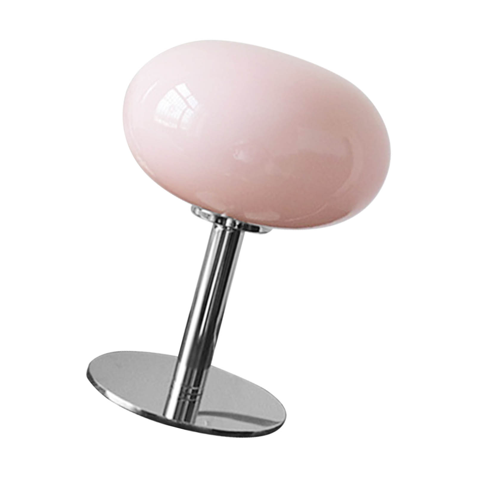Elegante Nachttischlampe, Eisenfuß, Niedliche Form, Modern Und Schlicht, Für Den Nachttisch, Druckknopfschalter, Rosa.