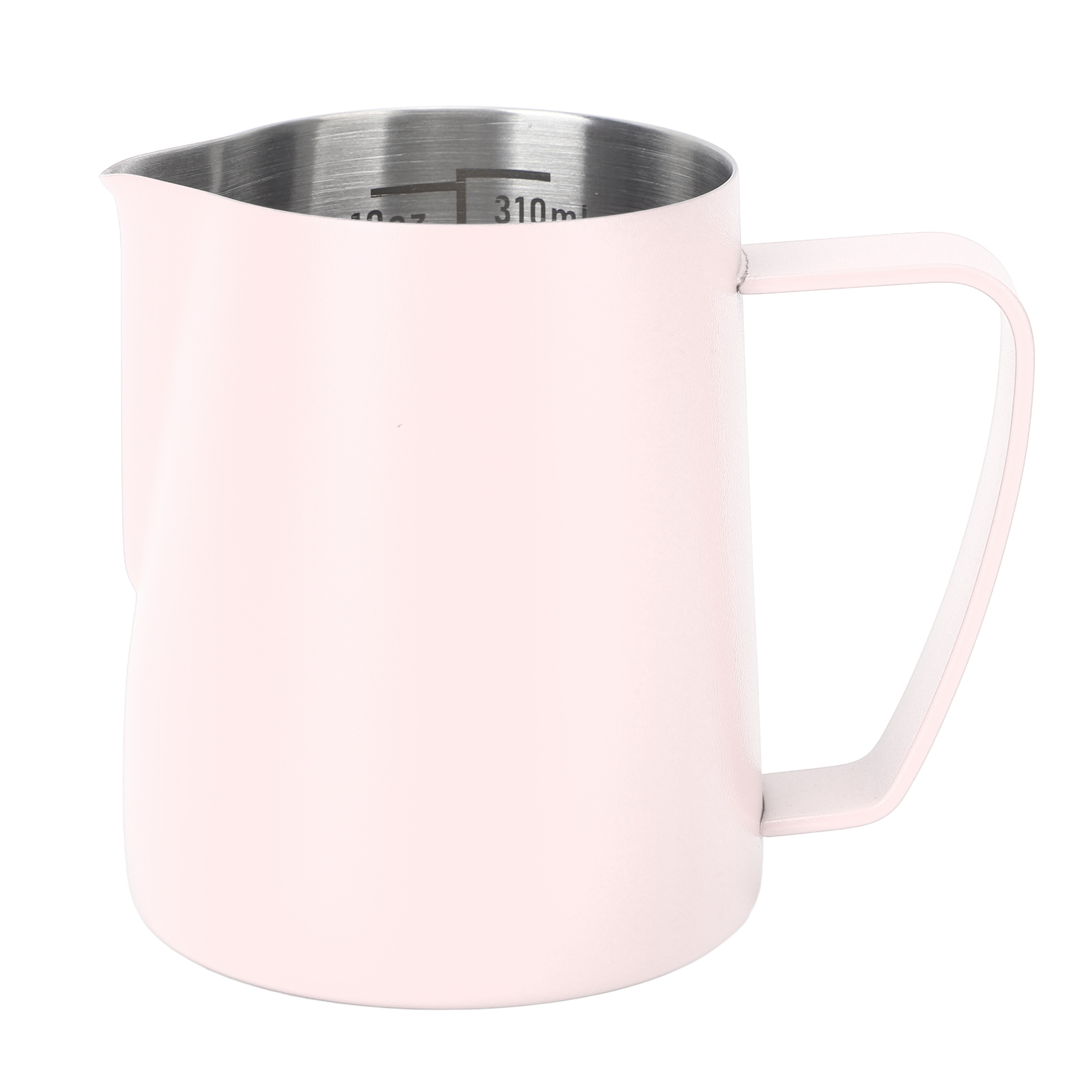 Milchkännchen Mit Spitzem Ausguss, 310 Ml, Edelstahl 304, Mit Innenskala, Rosa