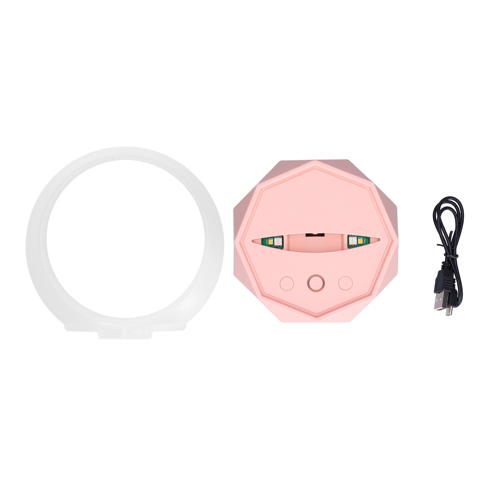 Bluetooth-lautsprecher Mit 3 Themen, Led-nachtlicht, Elegantem Design, Tragbar, Für Partys Und Zuhause, Pink