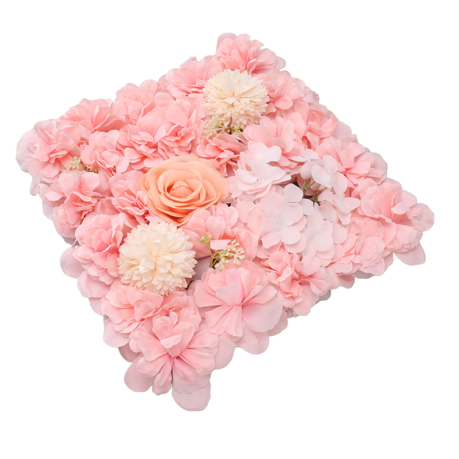 Wandpaneel Aus Künstlichen Seidenblumen In Rosa, Wanddekoration Für Hochzeitsfeiern, 38 X 38 Cm, Rosa