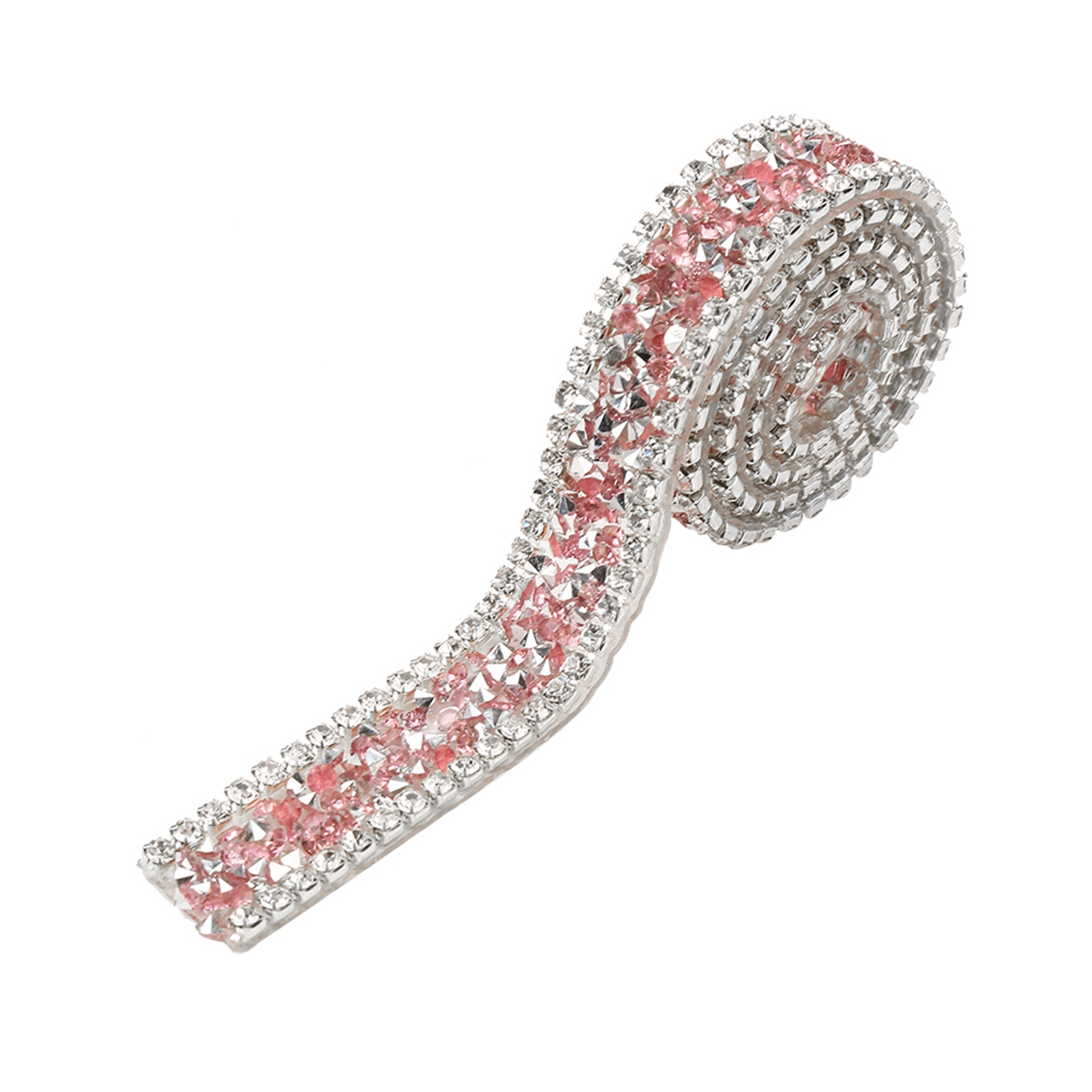 Funkelndes Diamantnetzband 15 Mm X 1 Yard, Rosa Kristallstrasssteine, Dekorative Rolle