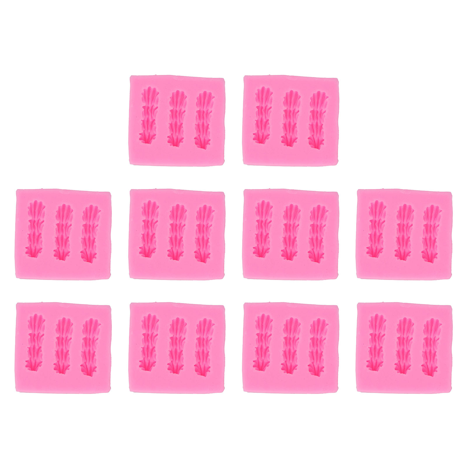 Silikon-backformen, 10er-set, Hitzebeständig, Multifunktional, Zum Selbermachen, Für Kekse, Schokolade, Bonbons, Rosa