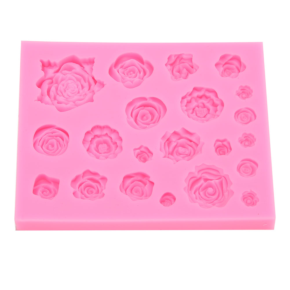 Diy-rosenblumen-silikonform Für Schokolade, Fondant, Modelliermasse, Dekorationsartikel