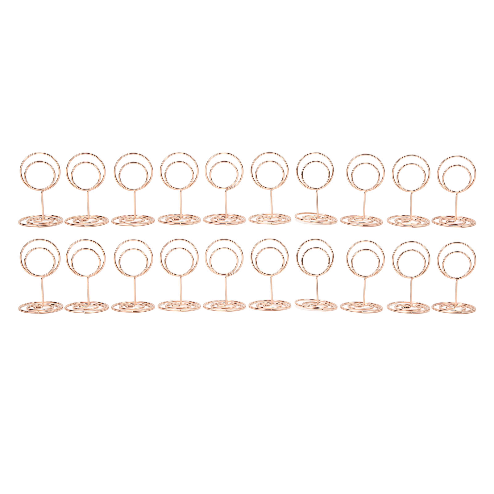 Set Mit 20 Stabilen, Runden Tischnummernhaltern Aus Roségoldplattiertem Metall, Vielseitige Kartenhalter Für Hochzeiten, Partys Und Büros