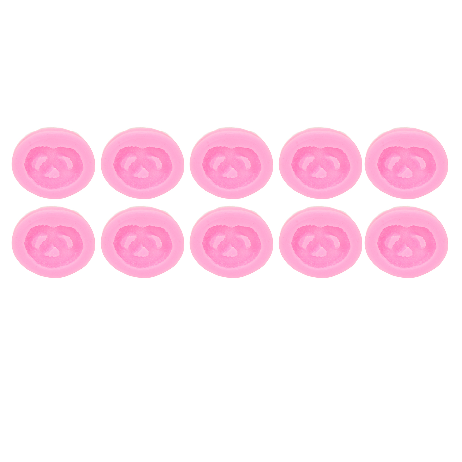 10-teiliges Rosa Silikon-keksform-set, Hitzebeständig Und Formstabil, Geeignet Für Diy-backprojekte.