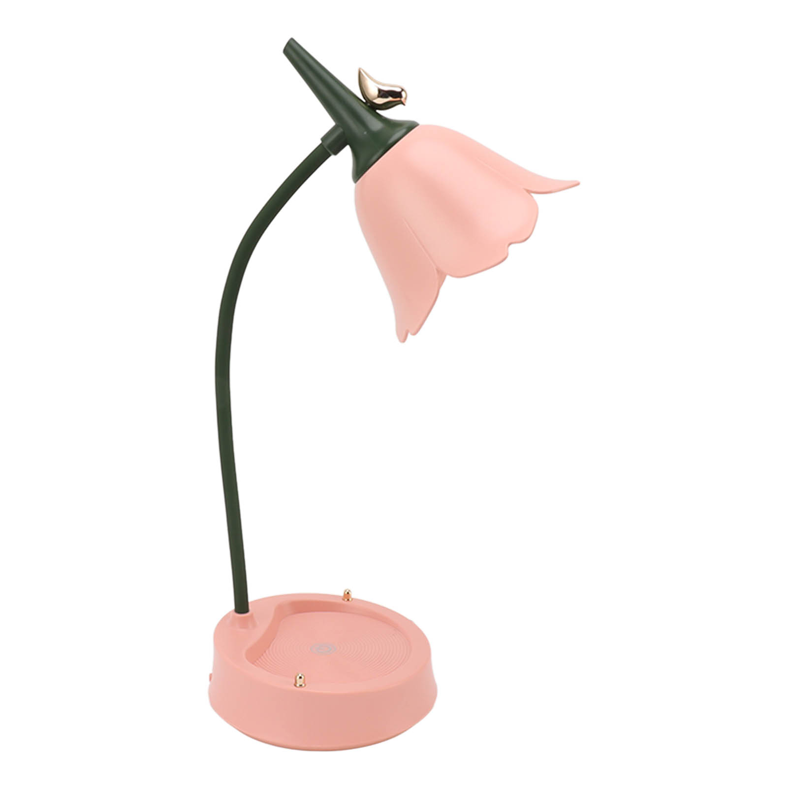 3-w-led-tischleuchte Mit Touch-funktion, 3 Dimmstufen, Faltbar In Blütenform, 5-v-usb-anschluss, Rosa
