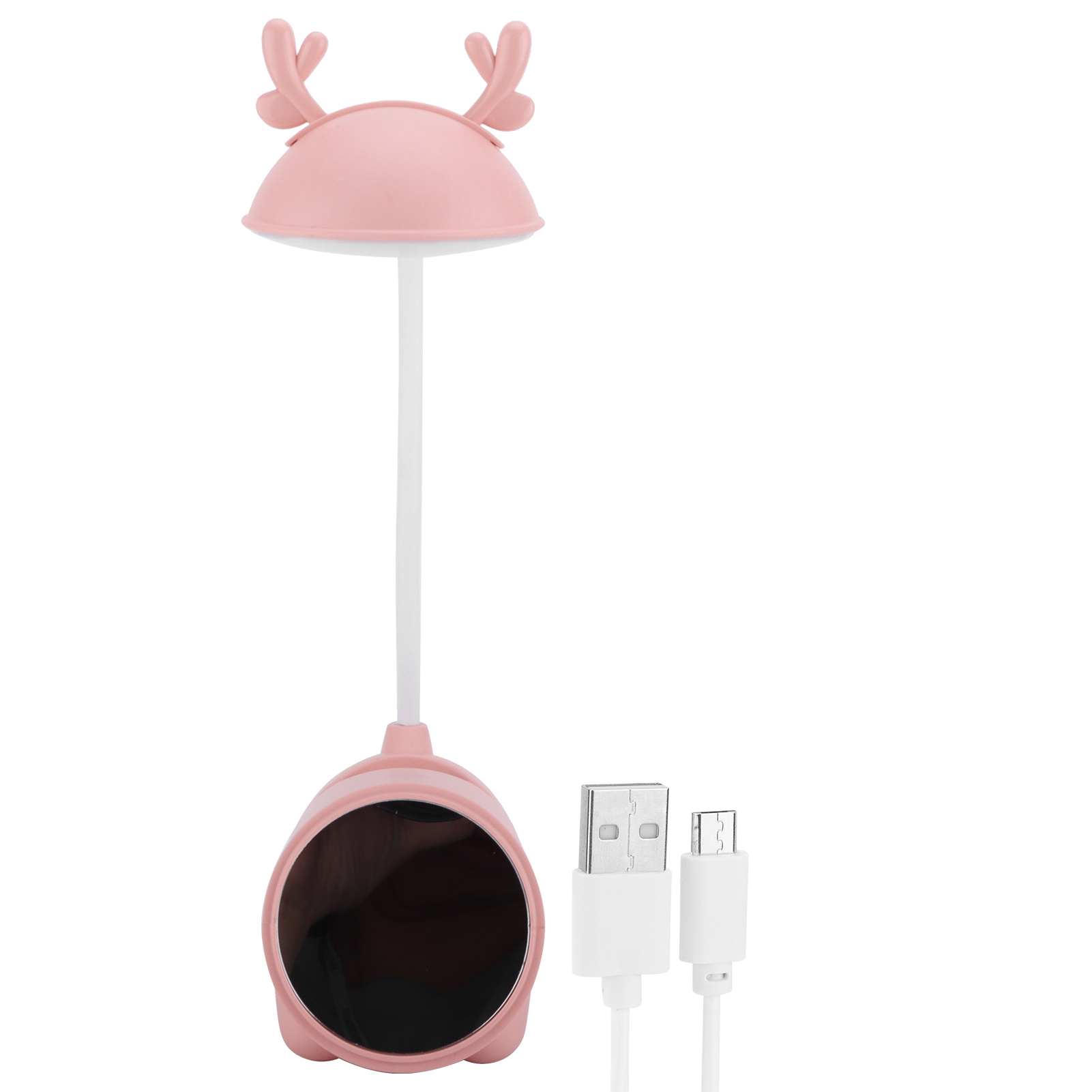 Led-augenschutzlampe, Niedliche, Faltbare Tischleuchte In Hirschform, Rosa Leseständer Fürs Handy Fürs Studentenzimmer