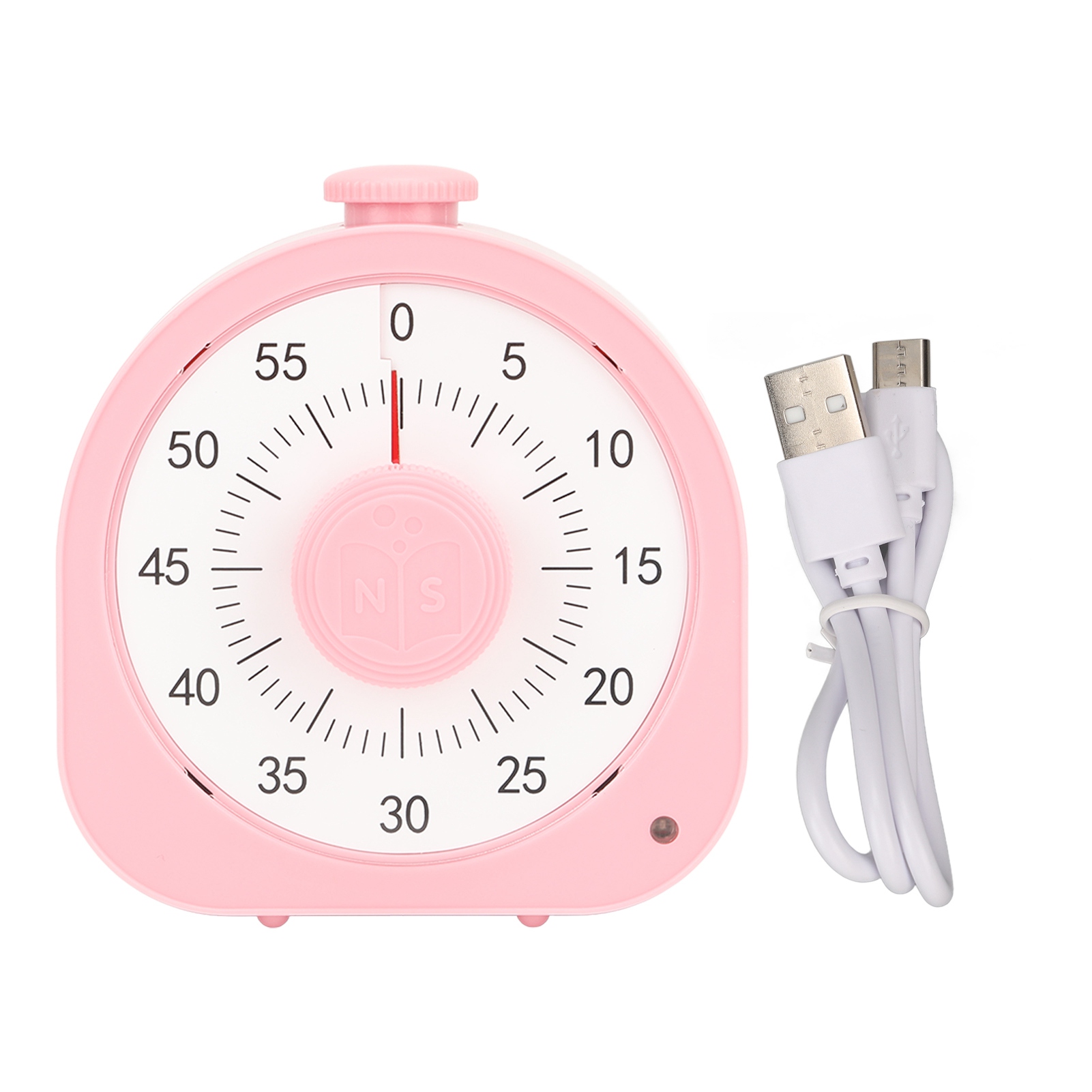 Visueller 60-minuten-timer Für Kinder Und Erwachsene, 2 Modi: Erinnerungsmodus, Konzentrationsmodus, Timer Für Zuhause, Schule Und Arbeit – Rosa