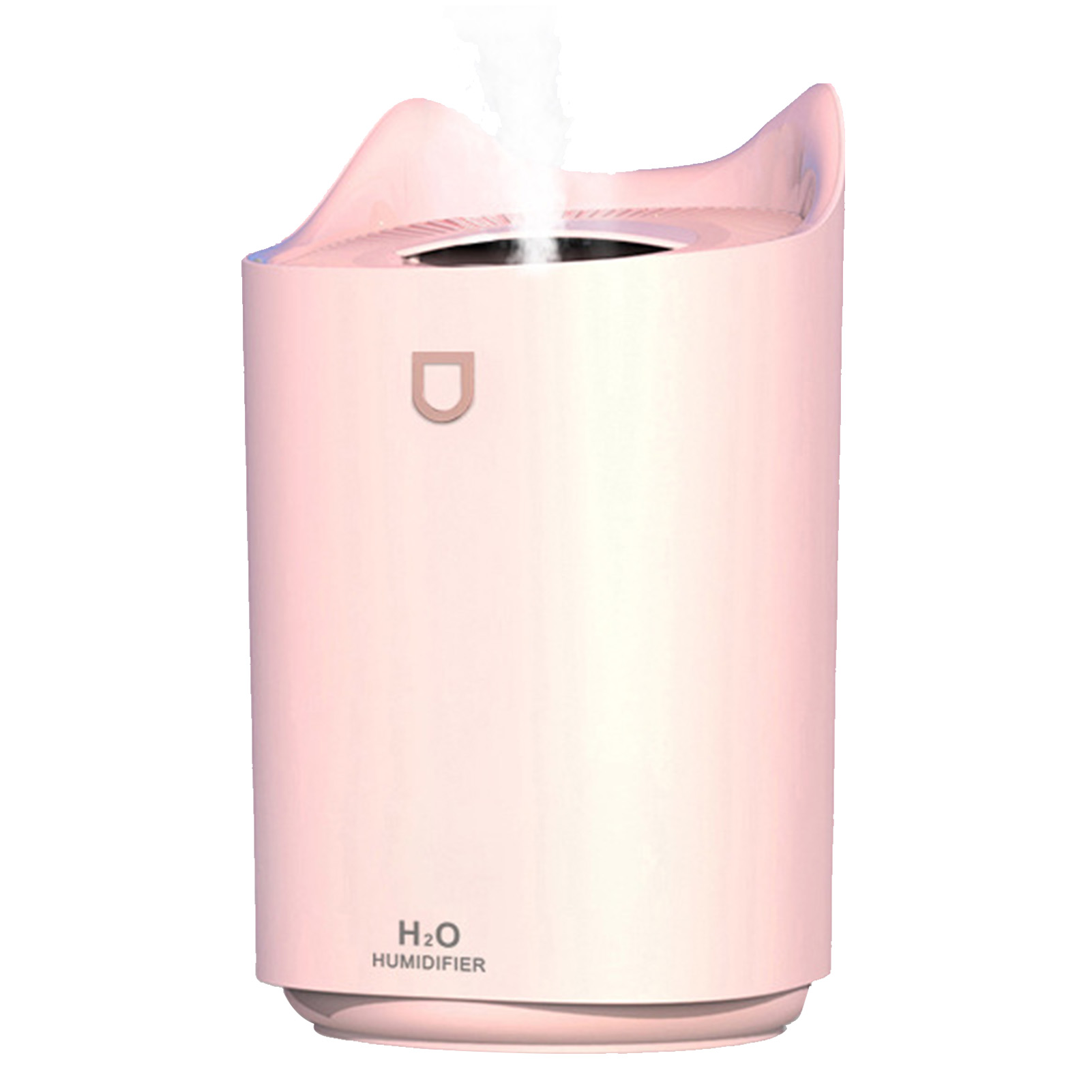 2-liter-usb-luftbefeuchter, Multifunktionaler Feinnebelzerstäuber, Intensive Befeuchtung, Ambientebeleuchtung Fürs Büro, Rosa