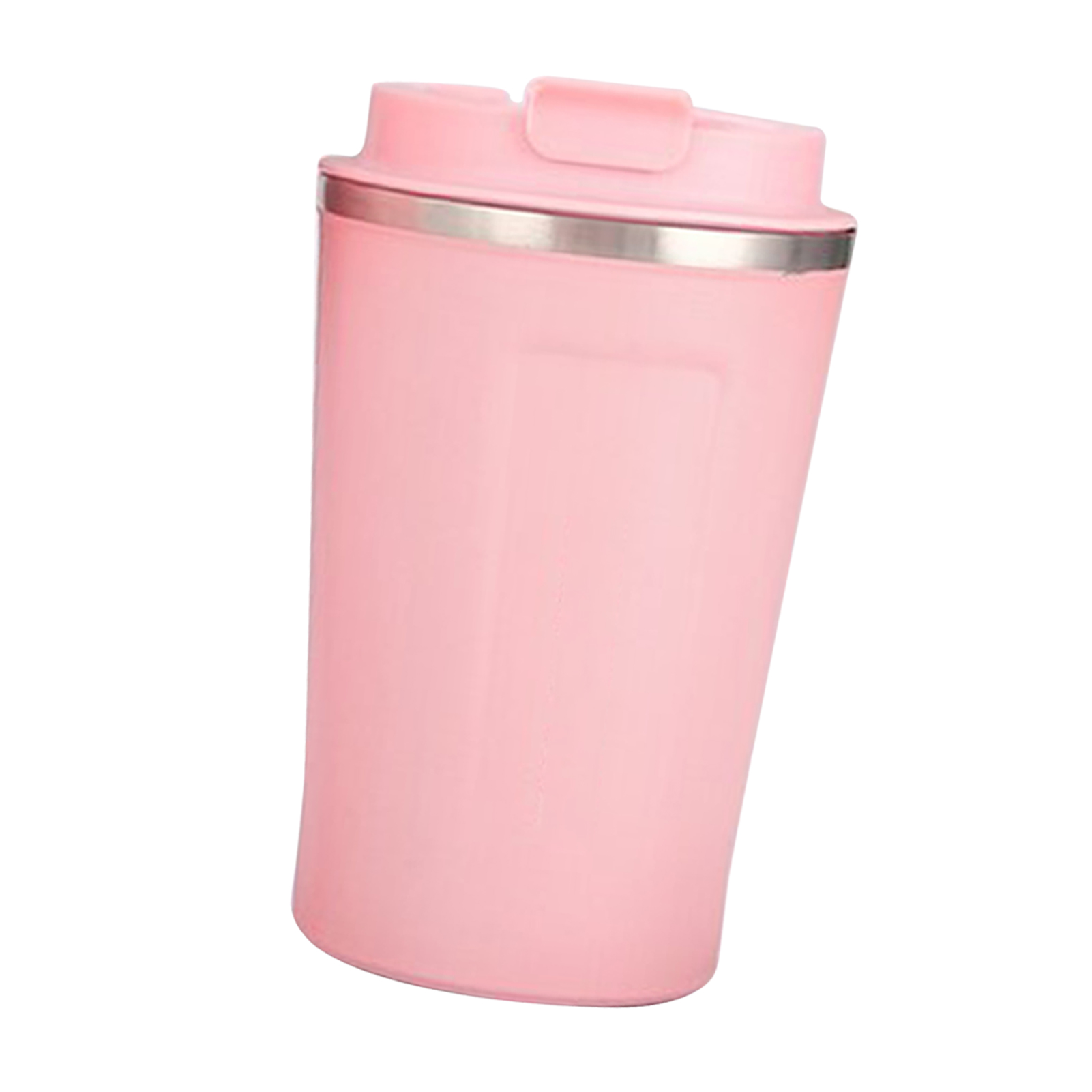Isolierbecher Mit Deckel, Innenbeschichtung Aus Edelstahl 304, Sicherer Verschlussmechanismus, Großes Fassungsvermögen, Tragbar, Für Kaffee, Rosa, 380 Ml