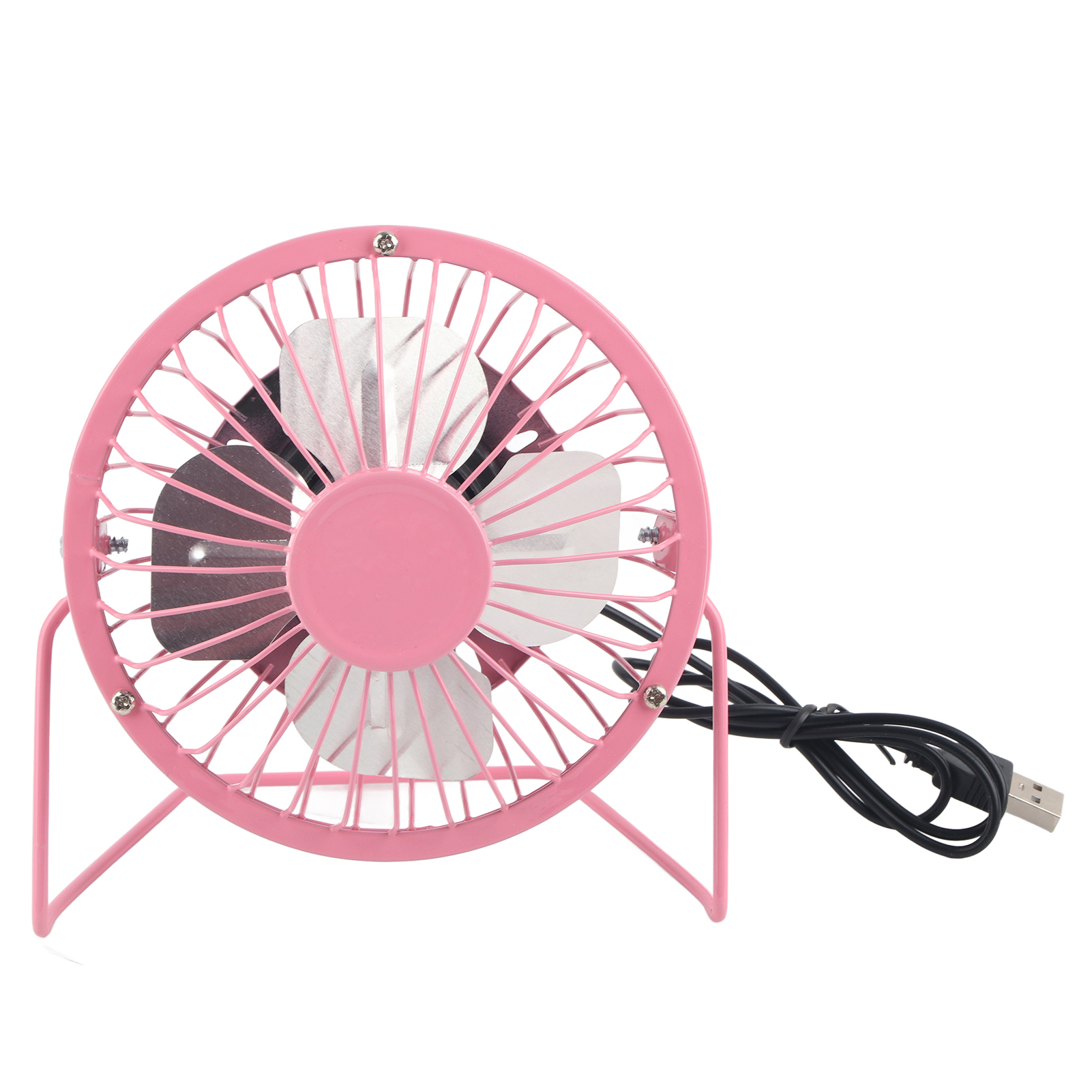 Mini-usb-ventilator Mit Leisem Tragekomfort, Aluminiumflügeln, Tischventilator Für Zuhause Und Büro, Rosa