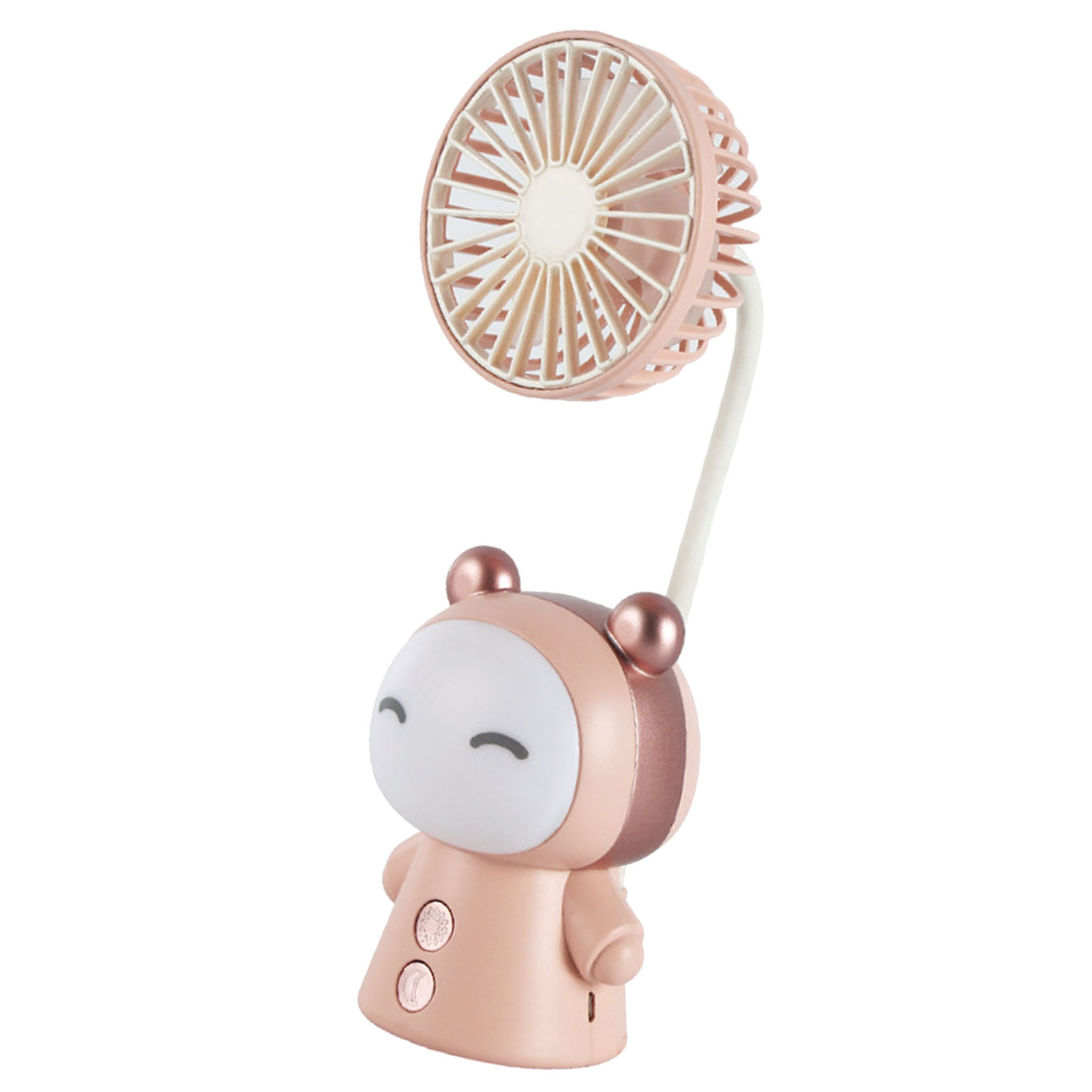 Mini-ventilator, Tragbar, Usb-aufladbar, Faltbar, Aus Abs-kunststoff, Für Büro, Zuhause, Reisen, Bibliothek, Rosa