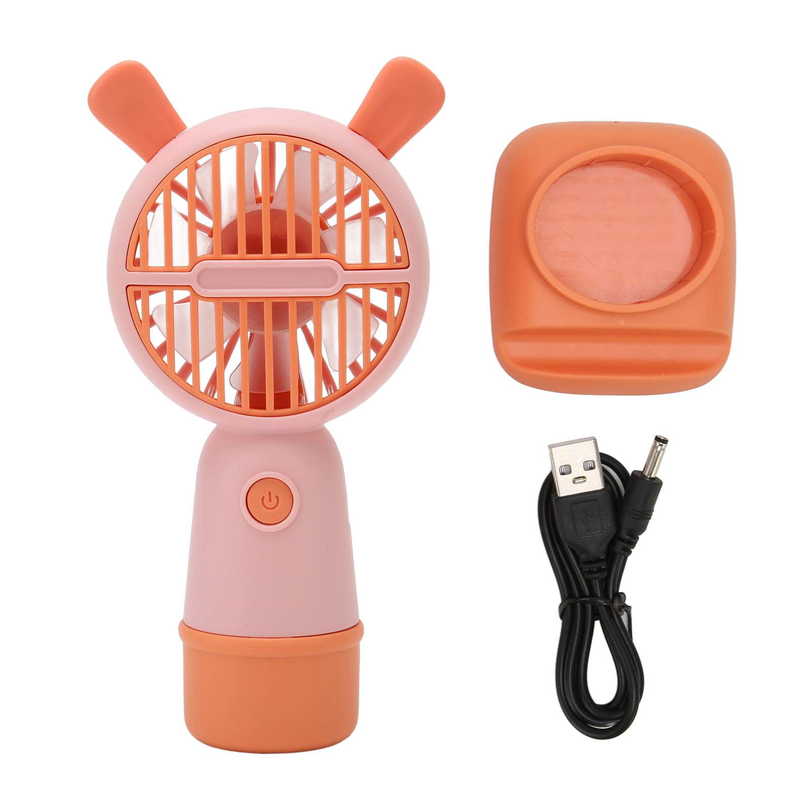 Mini-tragbarer, Usb-aufladbarer Ventilator, Leiser Handkühler, Leuchtend Pinkfarbener Tischventilator