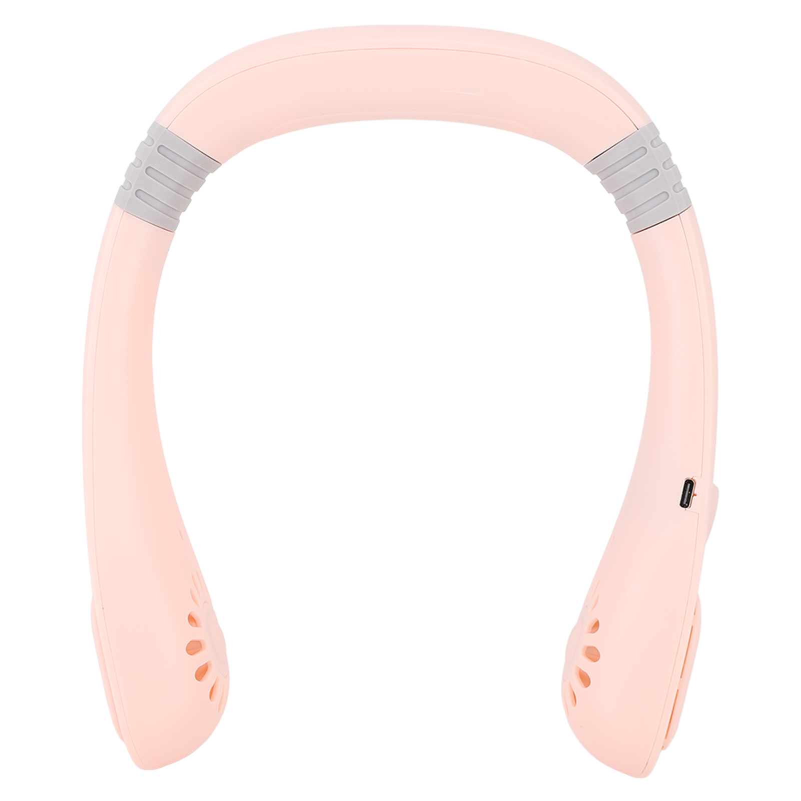 Tragbarer Nackenventilator Mit Usb-anschluss, Digitaler Anzeige, 5 Kühlstufen, Ohne Rotorblätter, Für Outdoor-sport Und Reisen, Kirschrosa