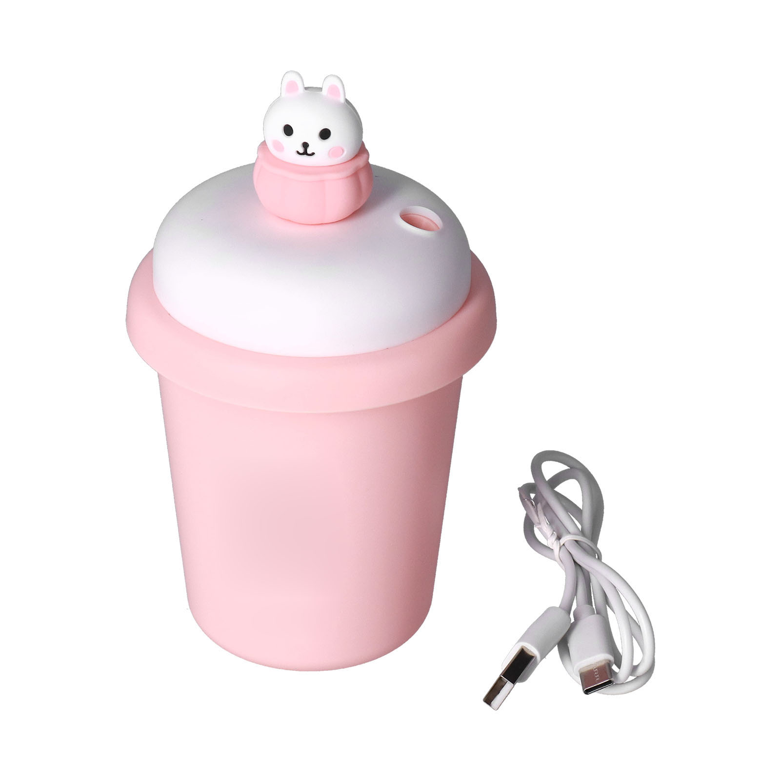 Luftbefeuchter In Form Einer Rosa Milchteetasse, Kleiner Luftbefeuchter Für Schreibtisch/schlafzimmer, Luftreiniger