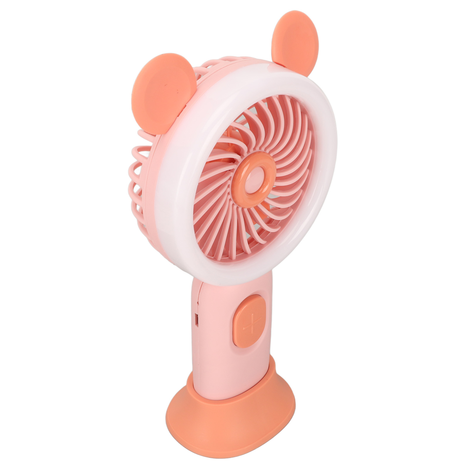 Mini-ventilator, Tragbar, Per Usb Aufladbar, Mit 3 Geschwindigkeitsstufen, Ergonomischem Griff, Blinklicht, Rosa, Für Schüler Und Kinder
