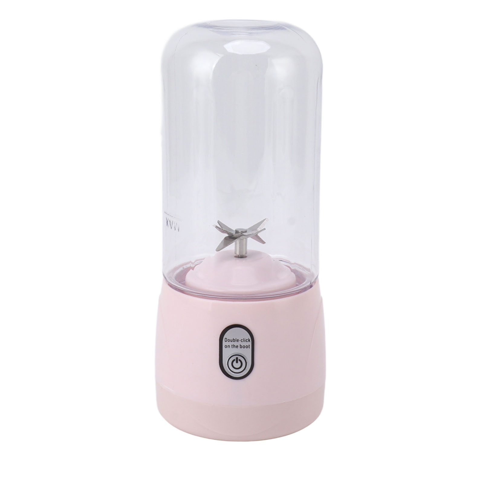 Tragbarer, Per Usb Aufladbarer Standmixer Mit 6 Klingen, Mini-entsafter Für Obst Und Zitrusfrüchte, Ideal Für Reisen, Sport Und Kochen, 410 Ml, Pink