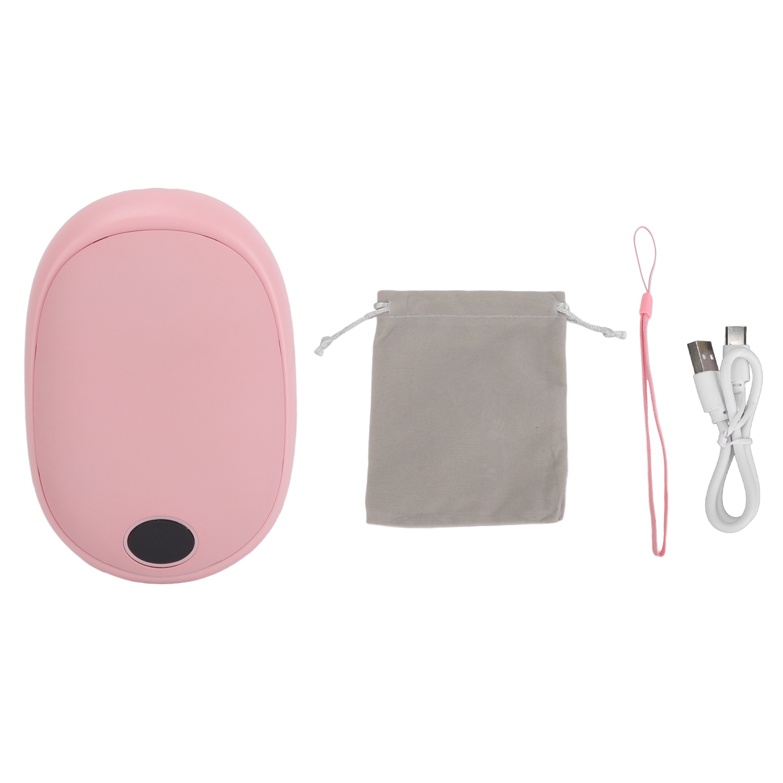 Tragbarer, Per Usb Aufladbarer Elektrischer Handwärmer Mit Einstellbarer Temperatur Und Lcd-anzeige, Kleiner, Pinkfarbener Handwärmer Für Den Winter