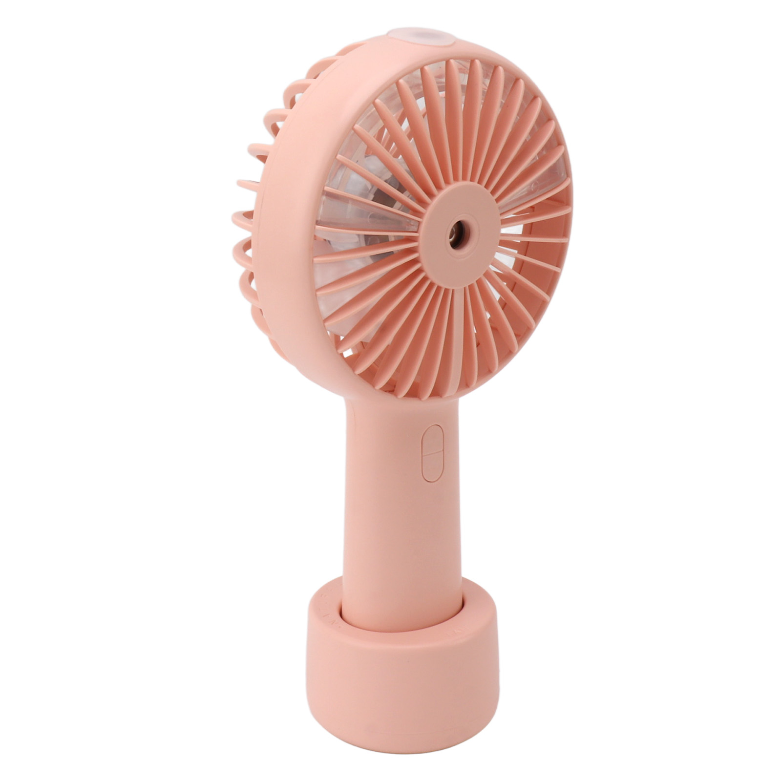 Tragbarer, Leiser Nebelventilator Mit 2000-mah-akku, 3 Windgeschwindigkeiten, 2 Sprühmodi, 7 Turbinenflügeln, Pinkfarbener Usb-tischventilator