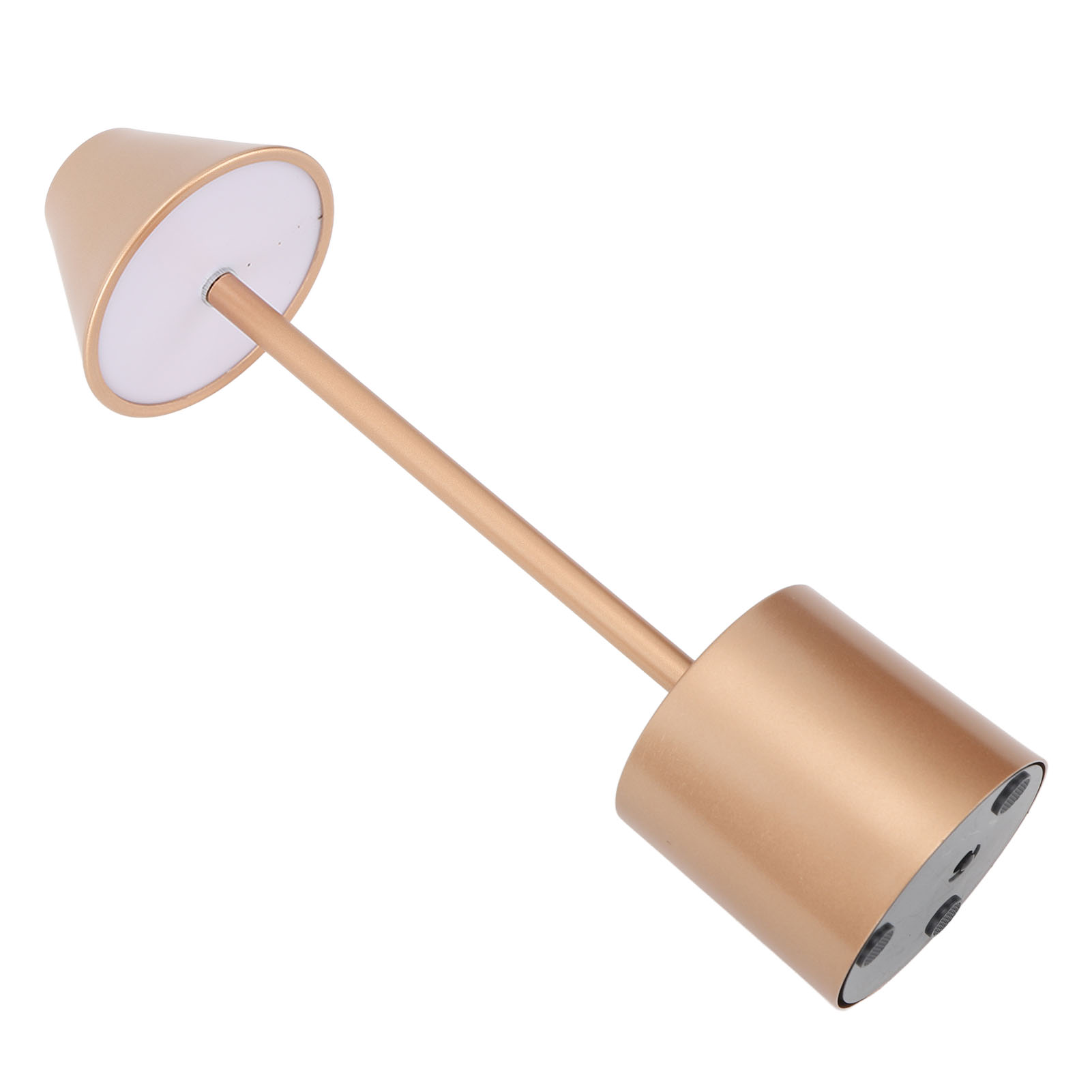 Led-tischleuchte Mit 3 Farbmodi, Dimmfunktion, 2000 Mah, Wiederaufladbar Über Usb-c, Tragbar, Kabellos, Metall, Roségold, Für Den Nachttisch.