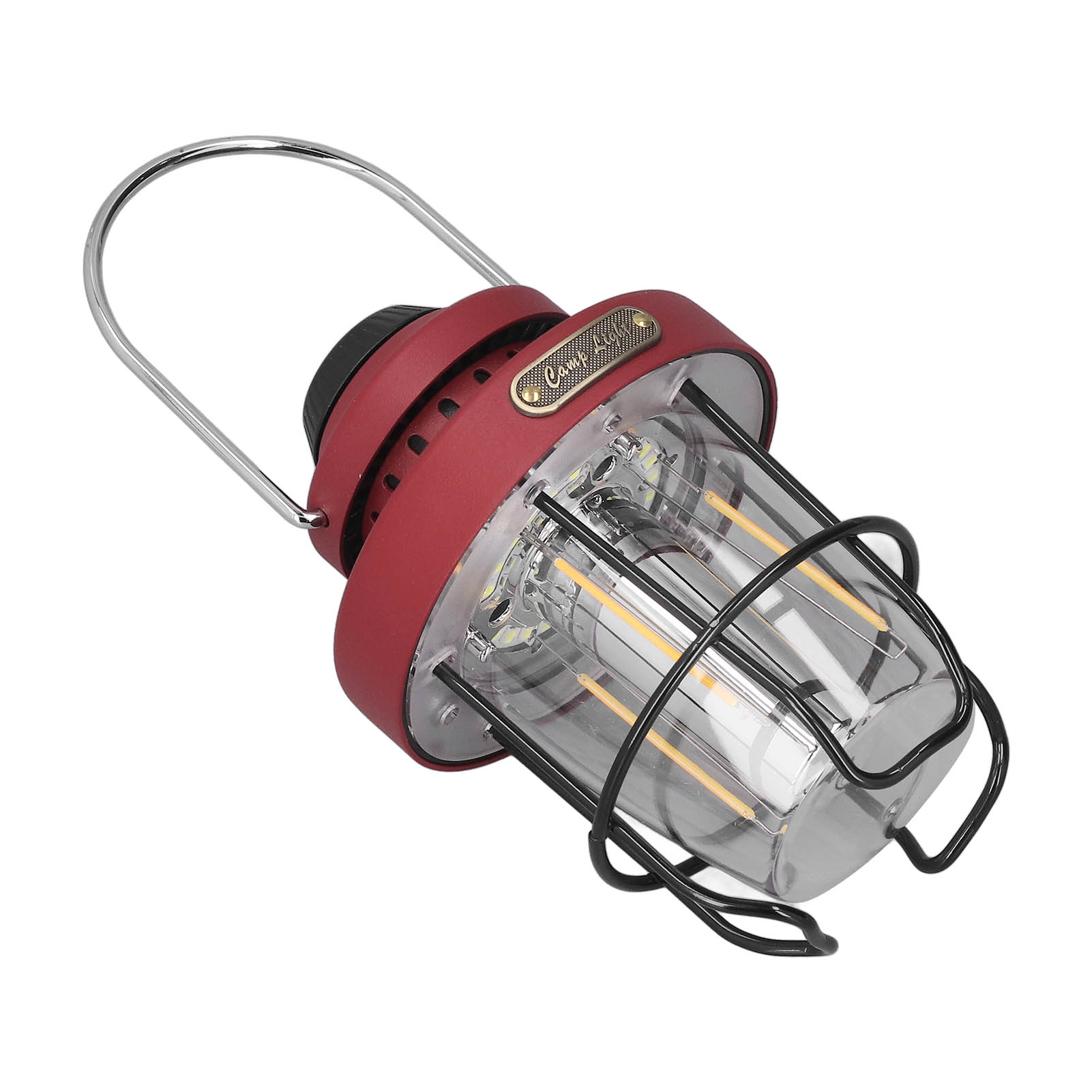 Wiederaufladbare Retro-campinglampe Per Usb, 3 Leuchtmodi, Wasserdicht (ipx4), Rote Außenlampe