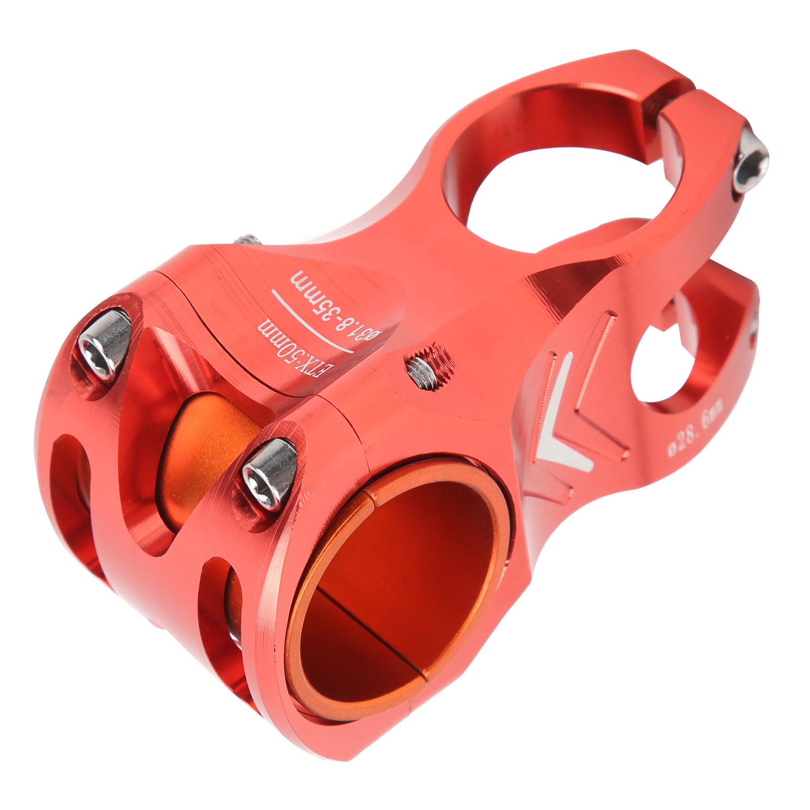 Cansucc 31,8/35 Mm Lenkervorbau, Kurzer Aluminium-riser, Fahrradlenkervorbau, Rot S50