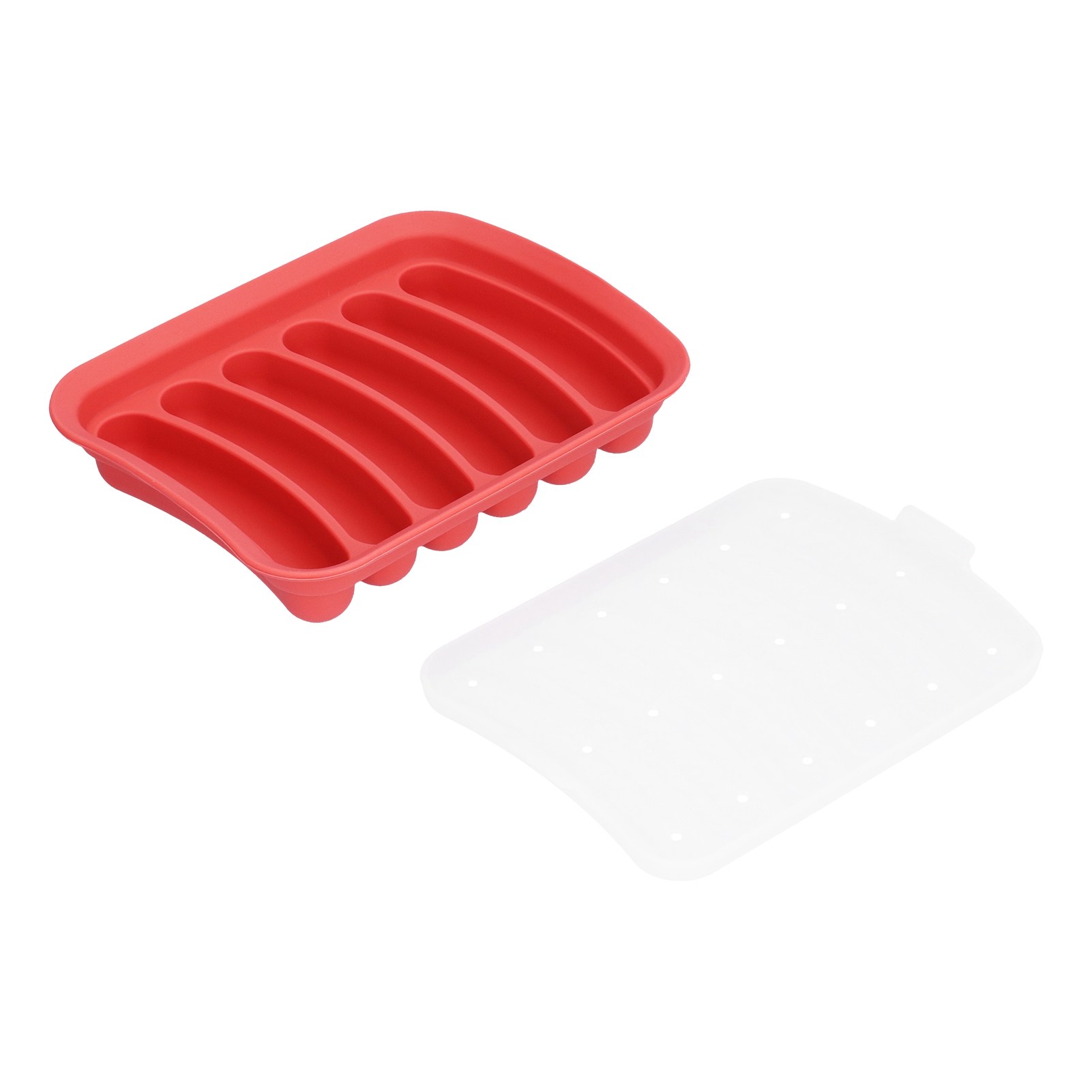 Wurstform Aus Lebensmittelechtem Silikon, Antihaftbeschichtet, Ideal Für Selbstgemachte Hotdogs, Diy-backutensilien Für Küche, Restaurant Und Hotel, Rot