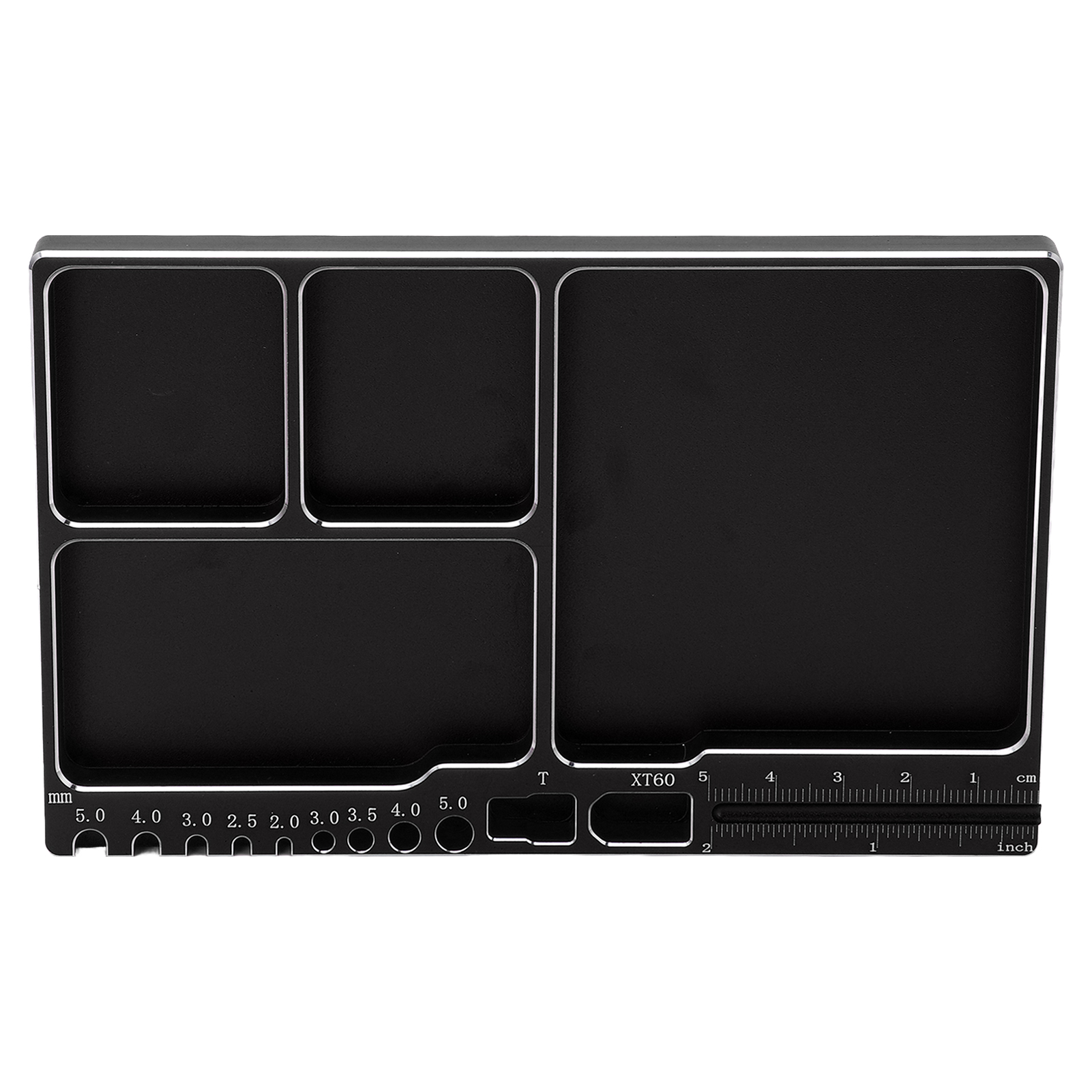 Magnetische Schraubenablage Aus Aluminiumlegierung, Vielseitig Einsetzbare Magnetische Teileablage Mit Magnetplatte Für Rc-reparaturen, Schwarz