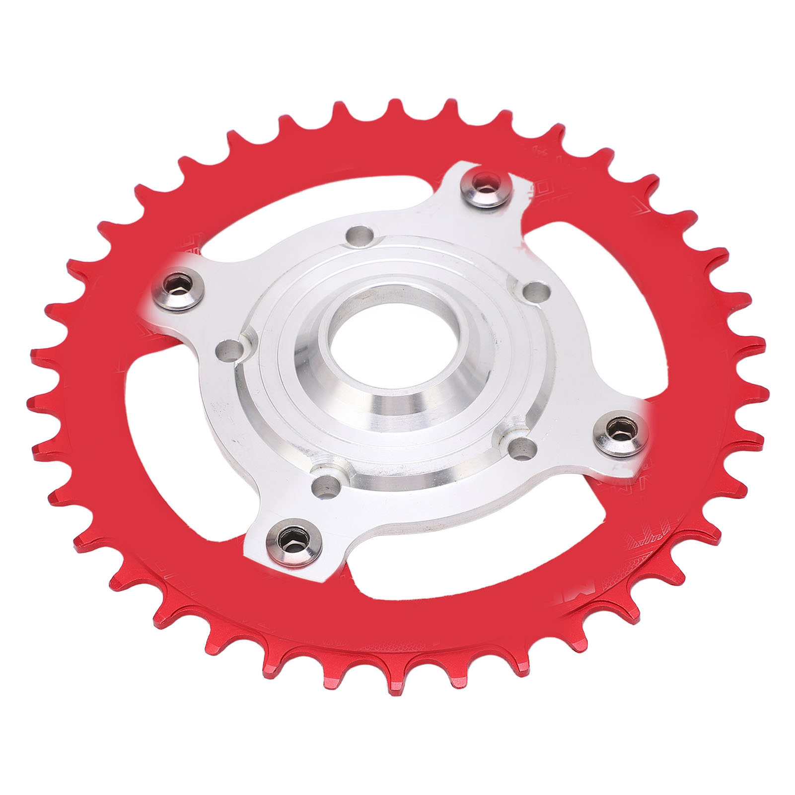 38t 104 Bcd Aluminium-kettenrad-umrüstsatz Für Elektrofahrräder Mit Tongsheng-motor (rot)