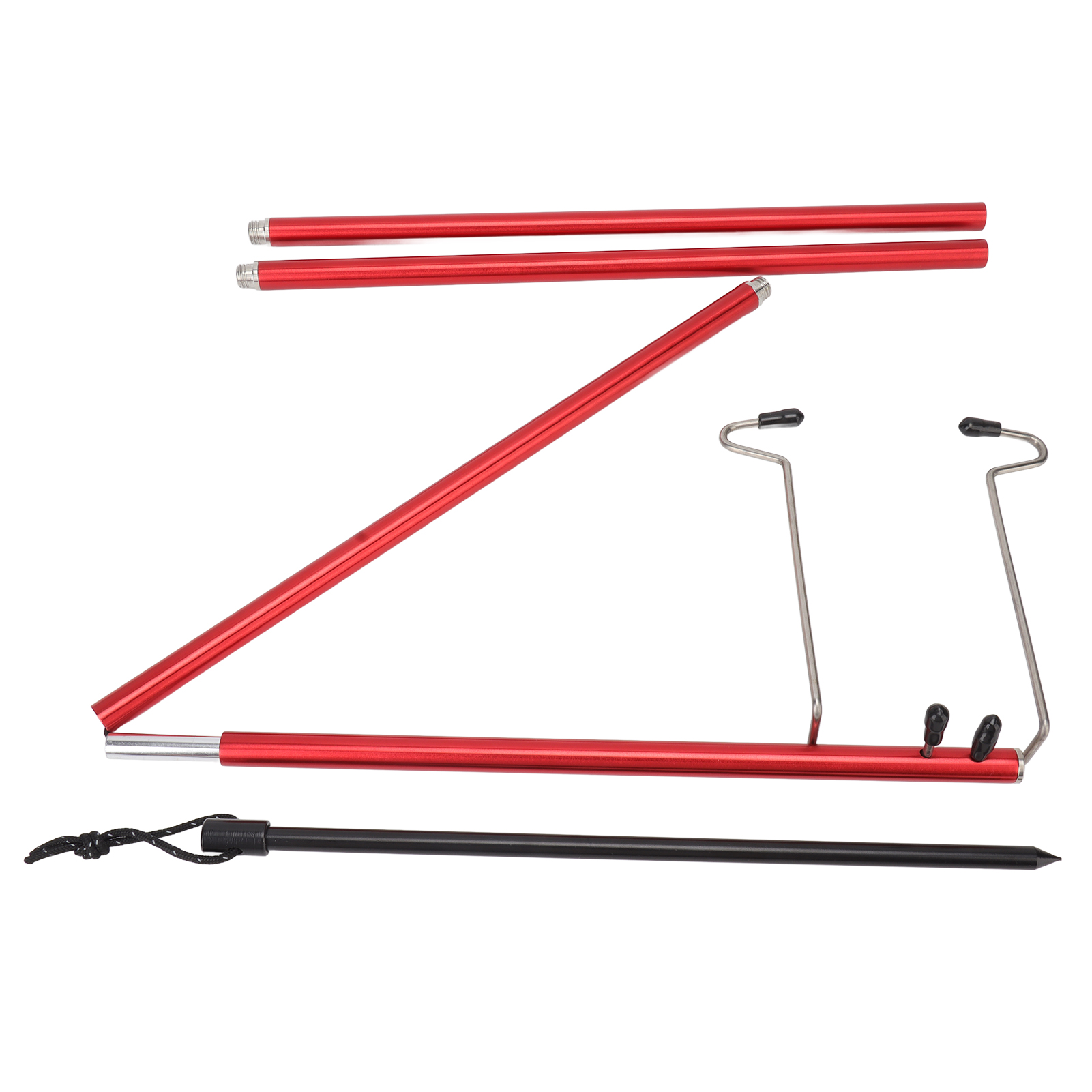 Stativ Für Leichte, Tragbare Campinglaterne, Stange Aus Aluminiumlegierung Zum Aufhängen Von Außenlampen, Rot