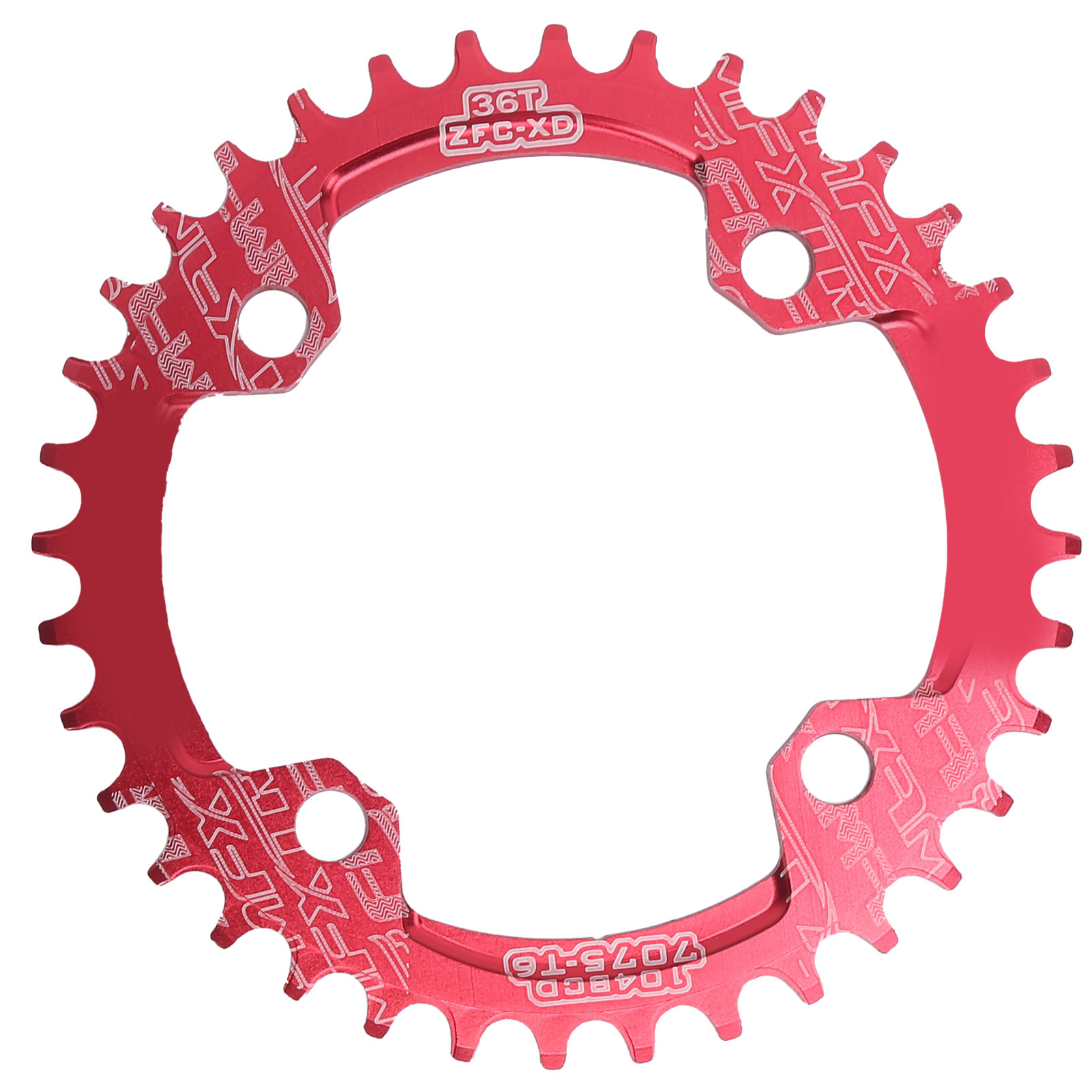 Fmfxtr 104bcd Kurbelgarnitur Aus Aluminiumlegierung, 36 Zähne, Positiv Und Negativ, Für Mountainbikes, Rot