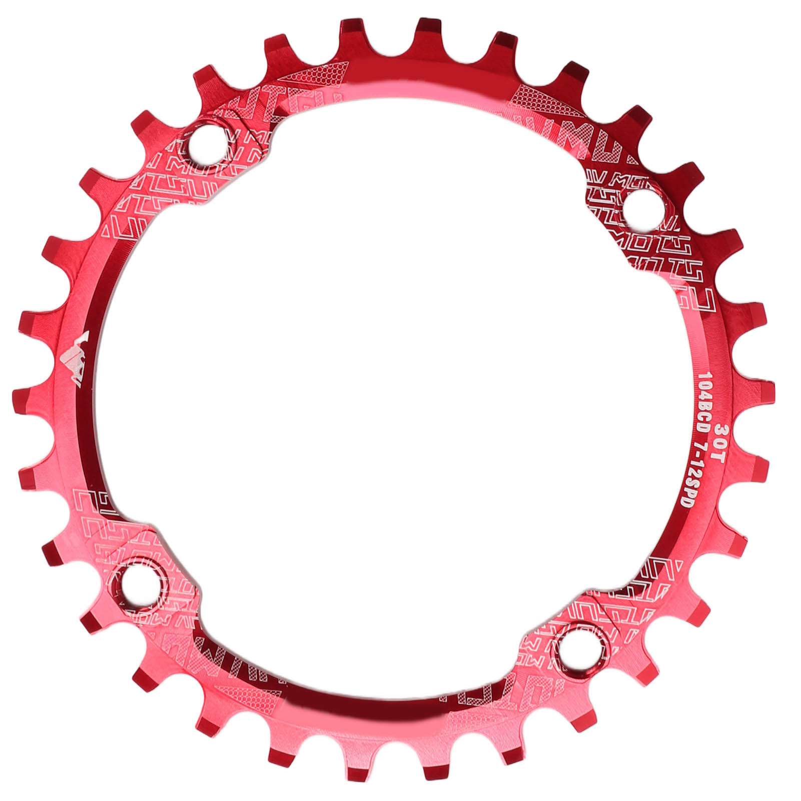 104bcd Singlespeed-kurbelgarnitur Aus Aluminium (30d) Für Mountainbikes, Rot