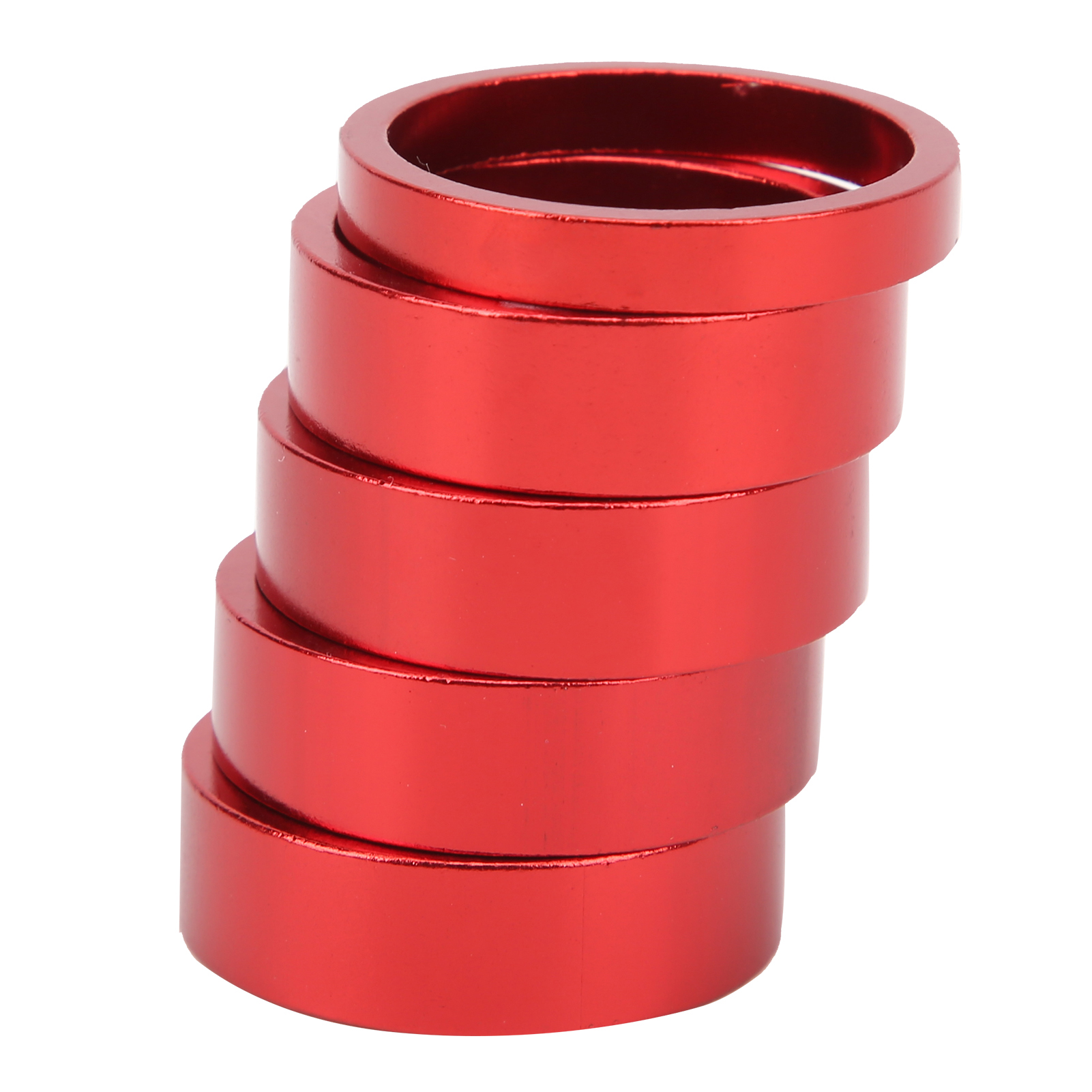 Set Mit 5 Mtb-gabelspacern (28,6 Mm) – Fahrradvorbauspacer, Rot