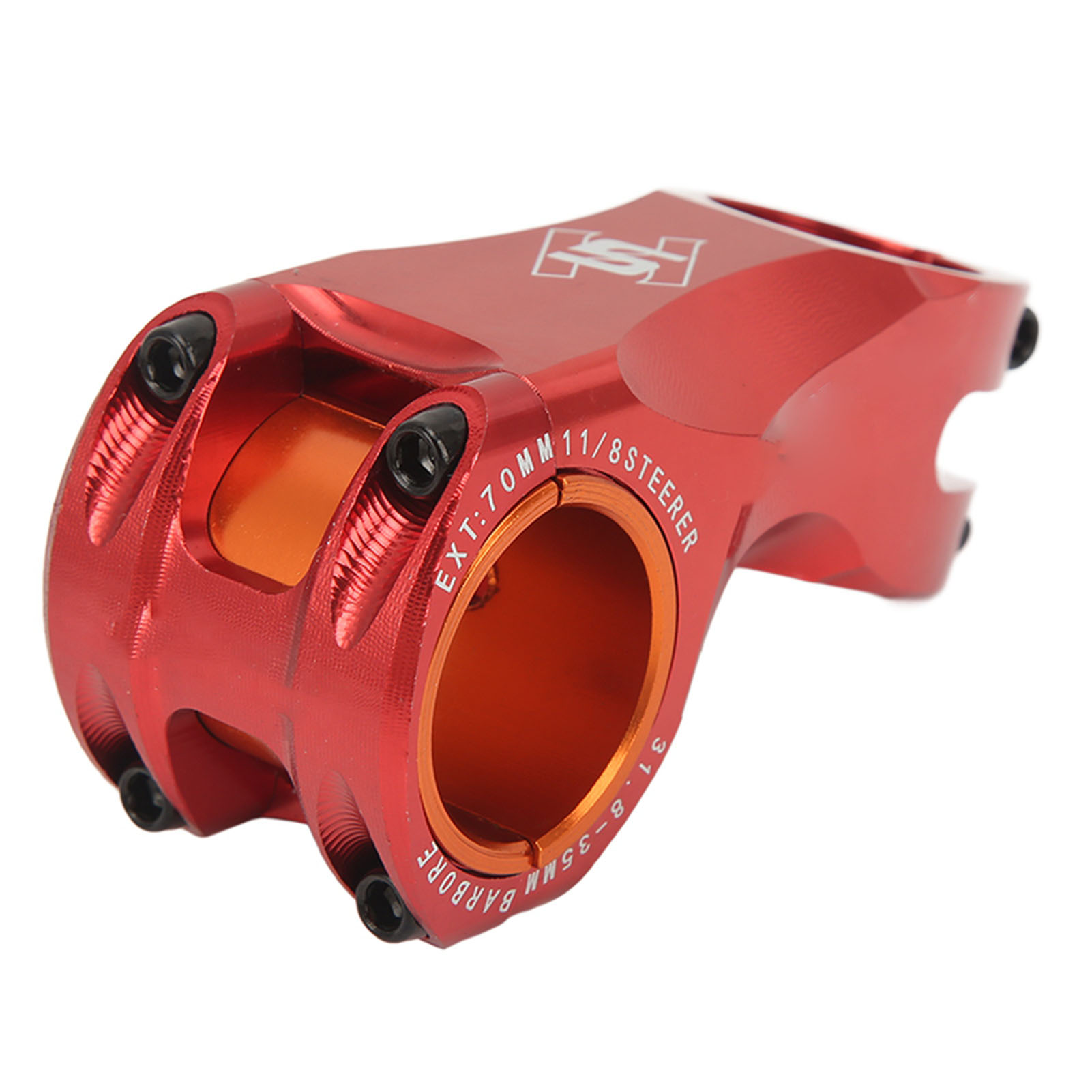 Ultraleichter 70-mm-vorbau Mit -17° Neigung Für 35-mm- Und 31,8-mm-lenker, Rennräder Und Mountainbikes, Rot