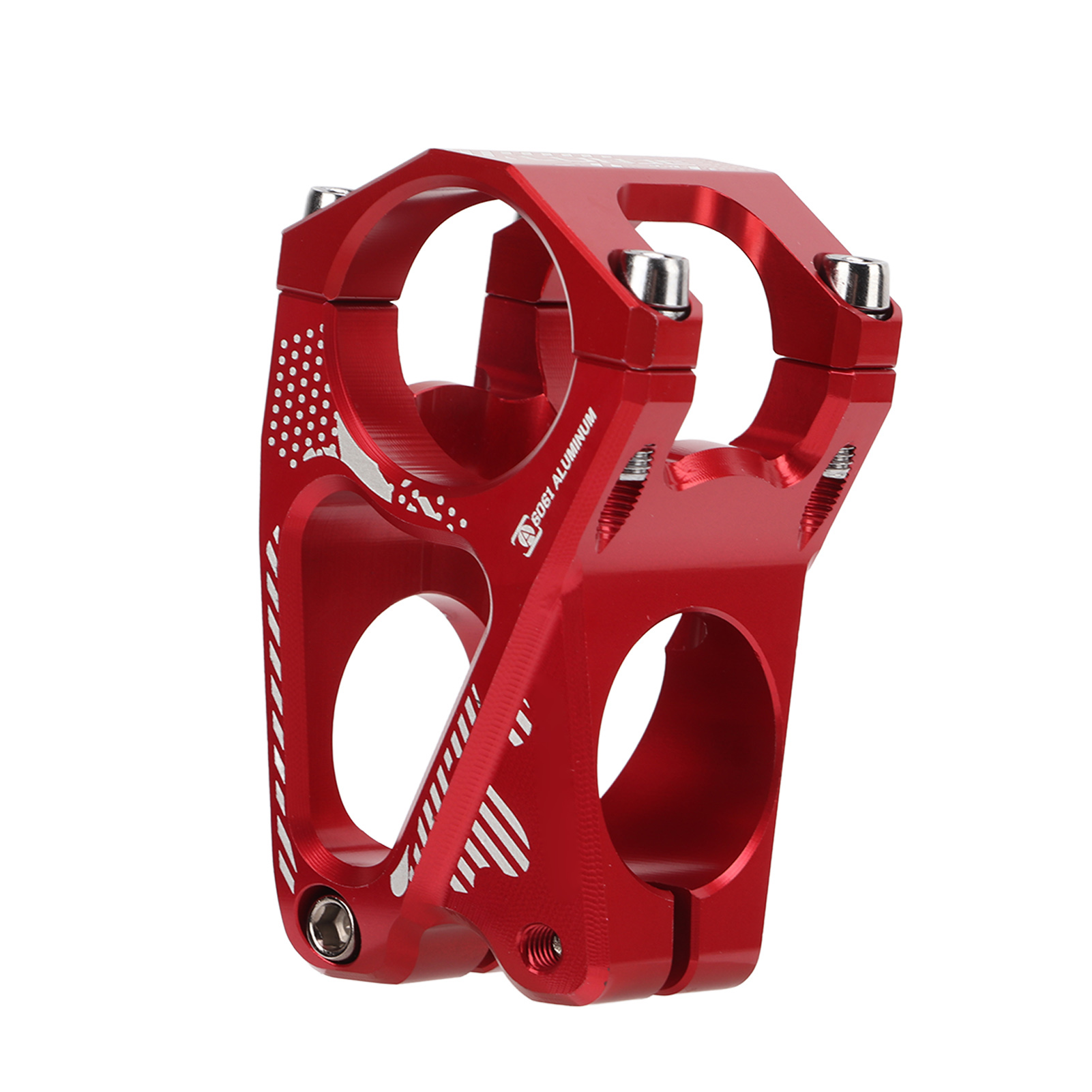 Lunje 31,8 X 45 Mm Fahrradvorbau, Kurzer Aluminium-vorbau, Cnc-gefräst, Ultraleicht Für Mountainbikes Und Rennräder, Rot