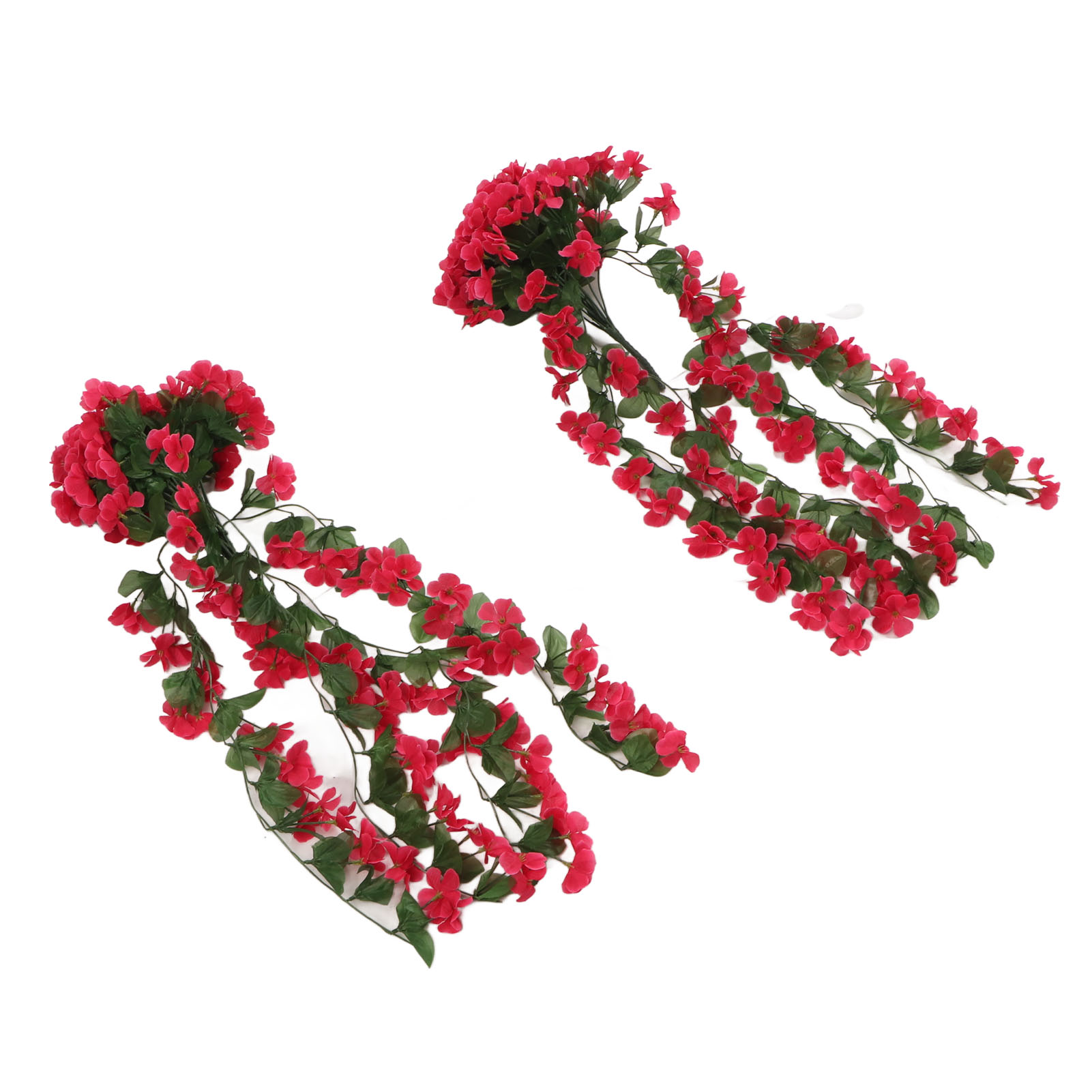 Künstliche, Hängende Lila Blumen, Künstliche Kunststoffpflanzen Für Garten, Terrasse, Hochzeit, Veranda, Außendekoration, Rot