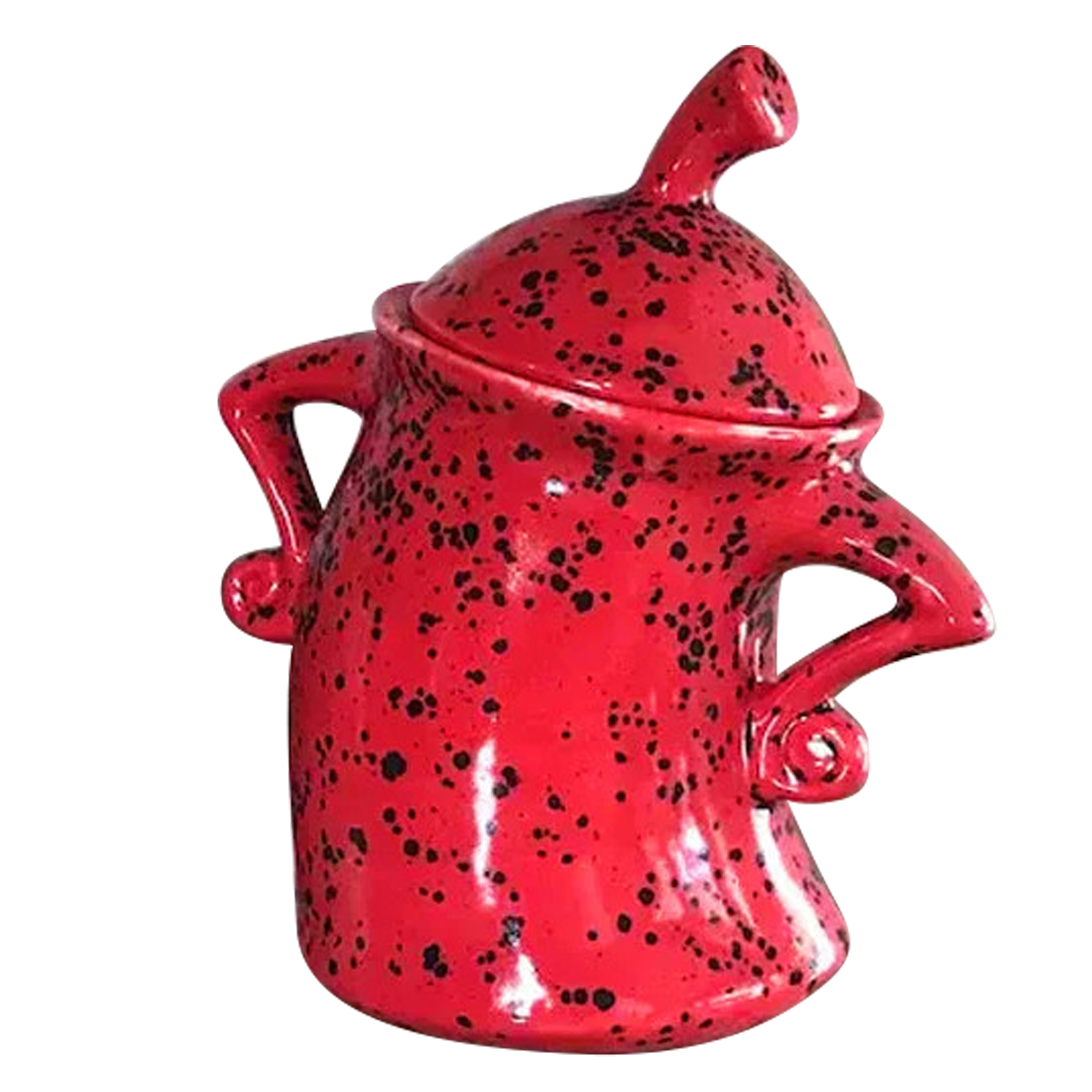 Stoßfester Pvc-vorratsbehälter Mit Deckel, Halloween-schreibtischdekoration, Rot, 1 Stück
