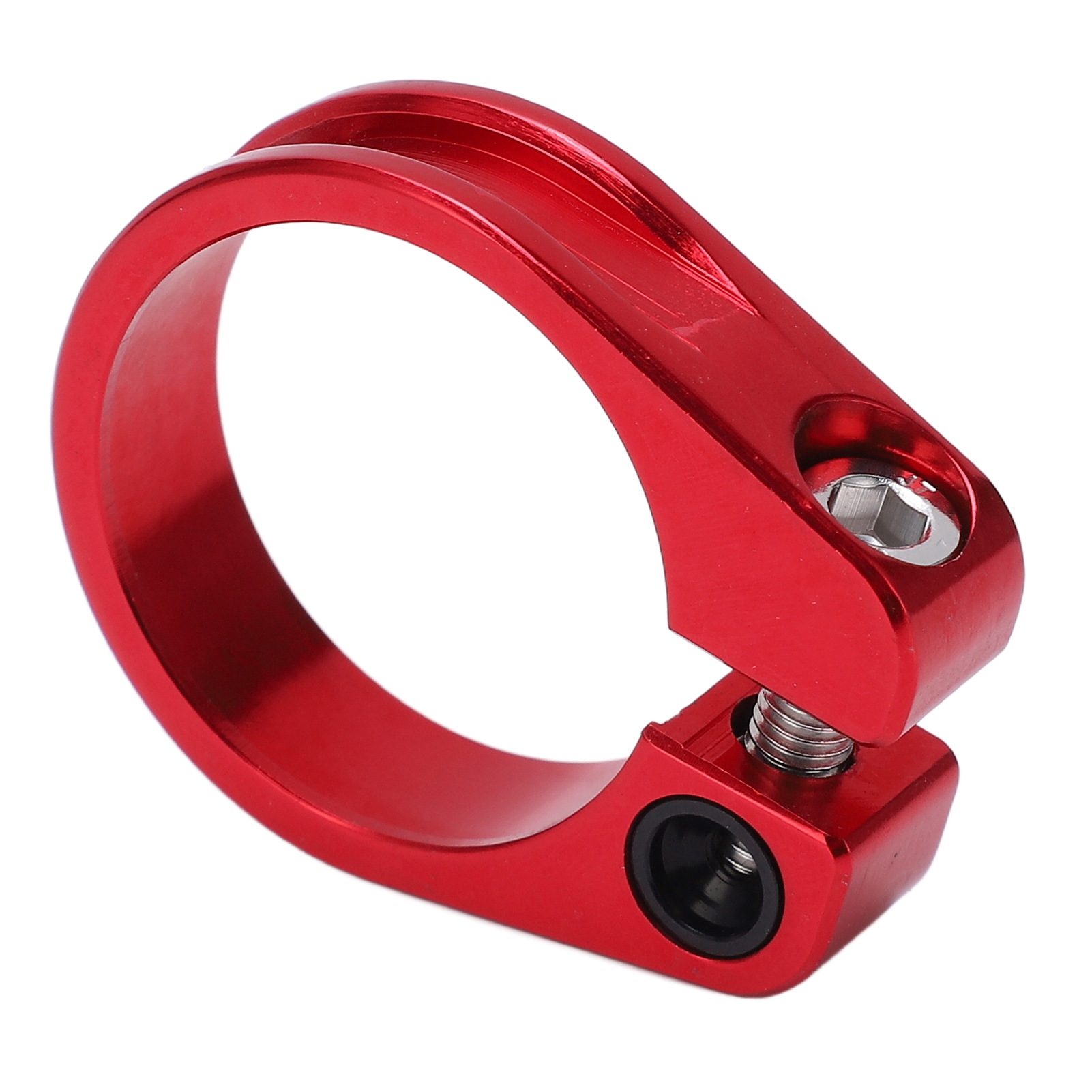 31,8-mm-fahrradsattelstützenklemme, Cnc-gefrästes Aluminium, Ergonomisches Hohlprofil, Rot