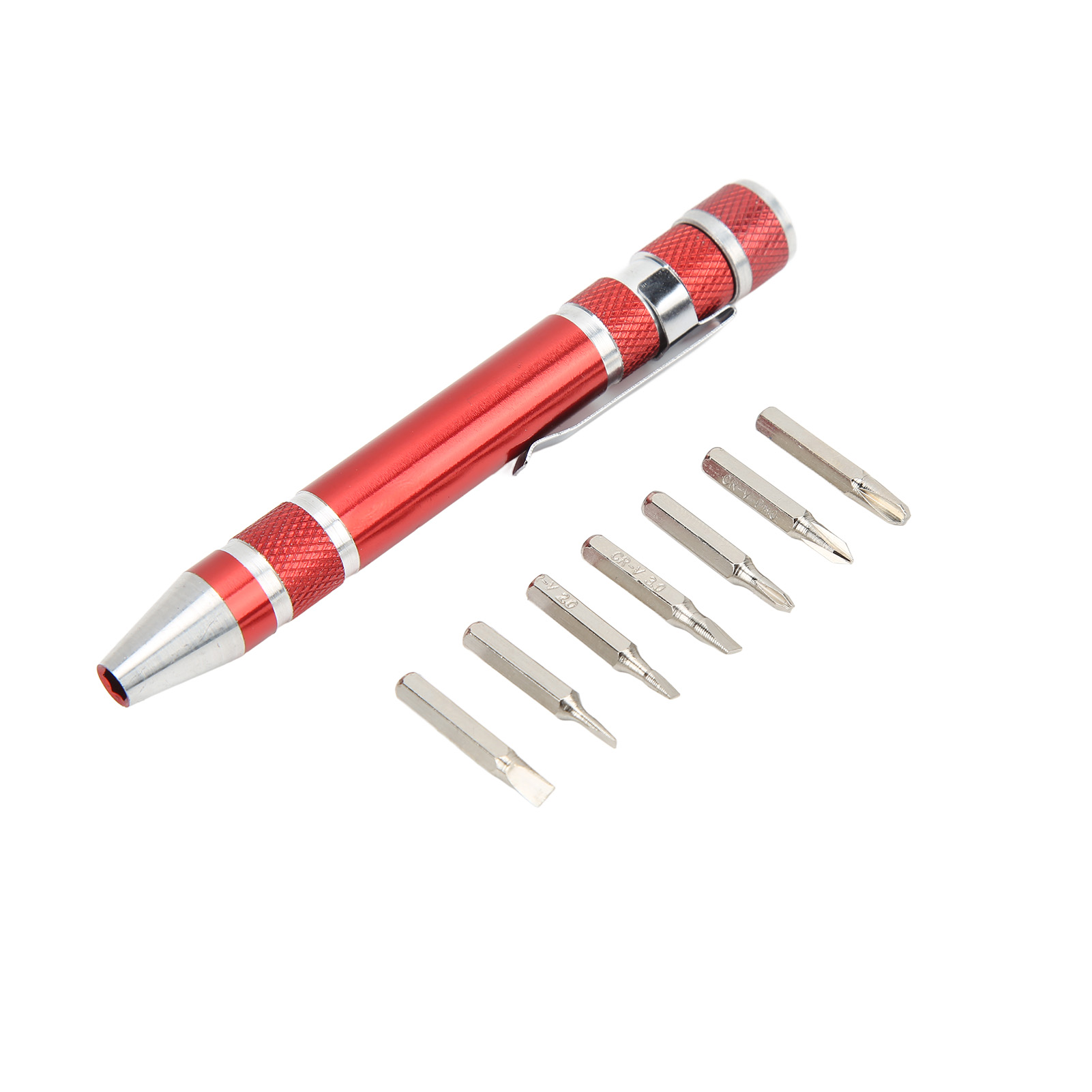 8-in-1 Taschenschraubendreher, Mini-magnetstift, Schraubendreher Für Feinschrauben, Rot