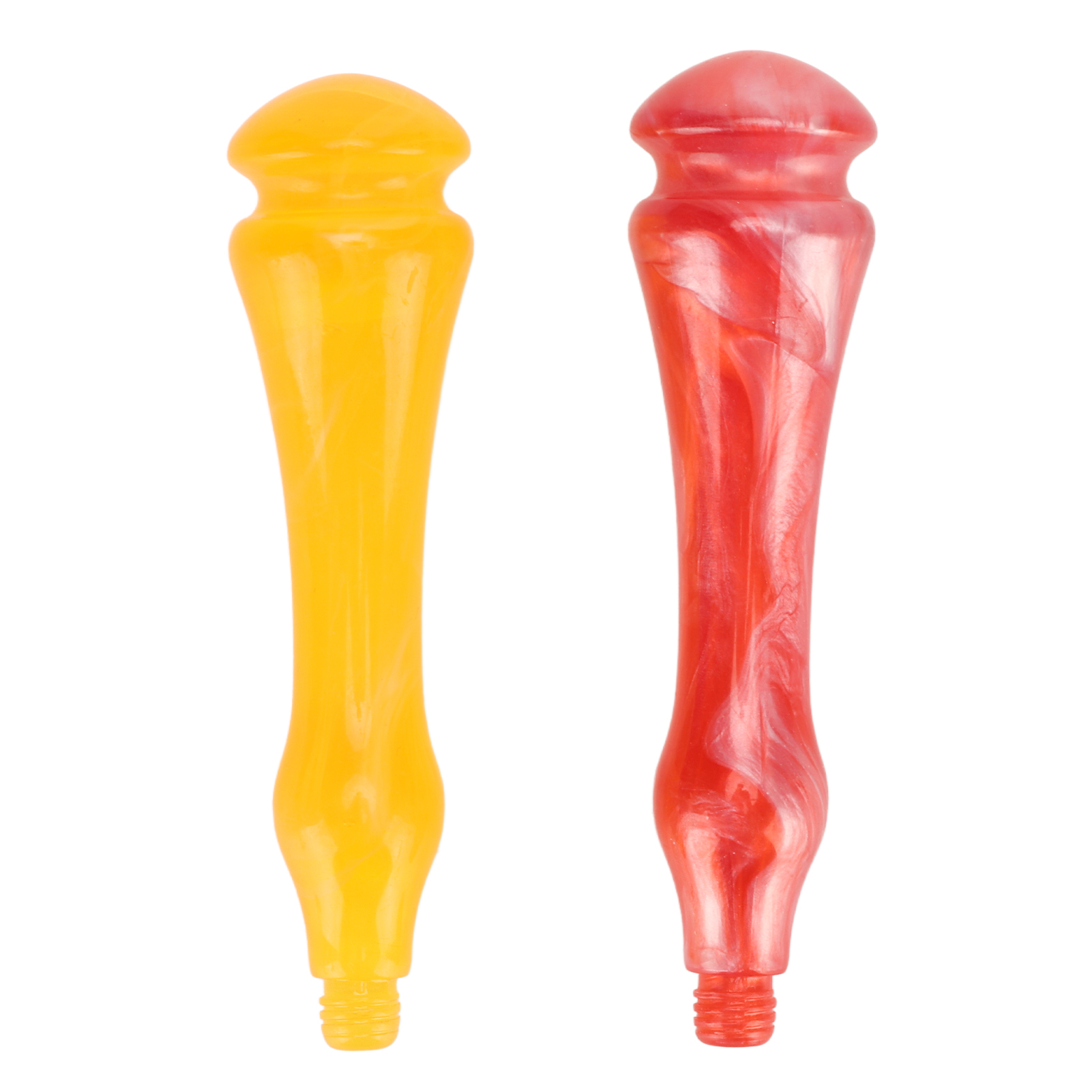 Ersatzgriff Für Wachspads, 2 Stück, Kunstharz, Glänzende Oberfläche, Universell, Rot Und Gelb, Für Heimwerkerprojekte